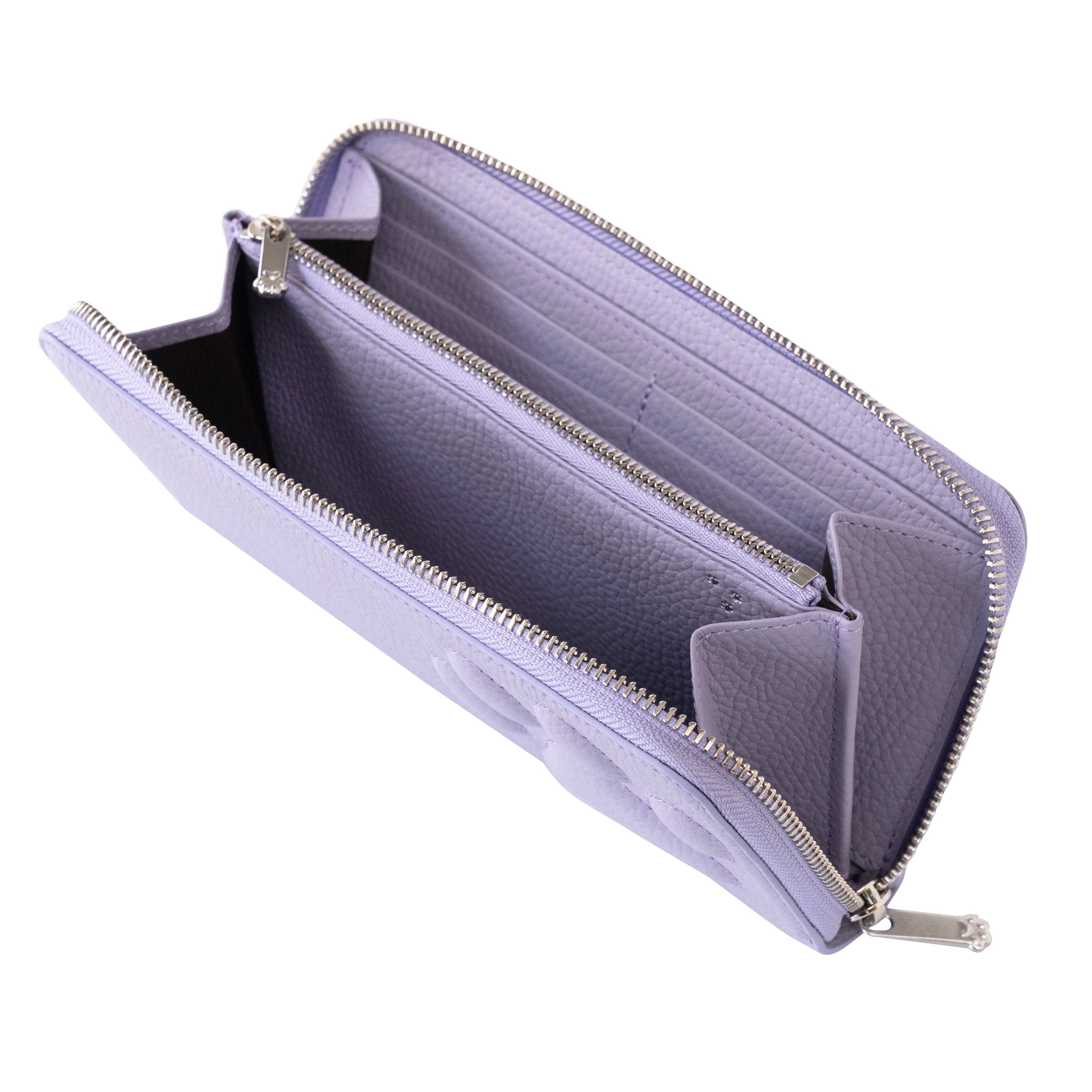 【3/20(金)20:00~ 数量限定】【さくらねこの日特別SET】PAWラウンドファスナー長財布 さくらねこチャームSET / ラベンダー