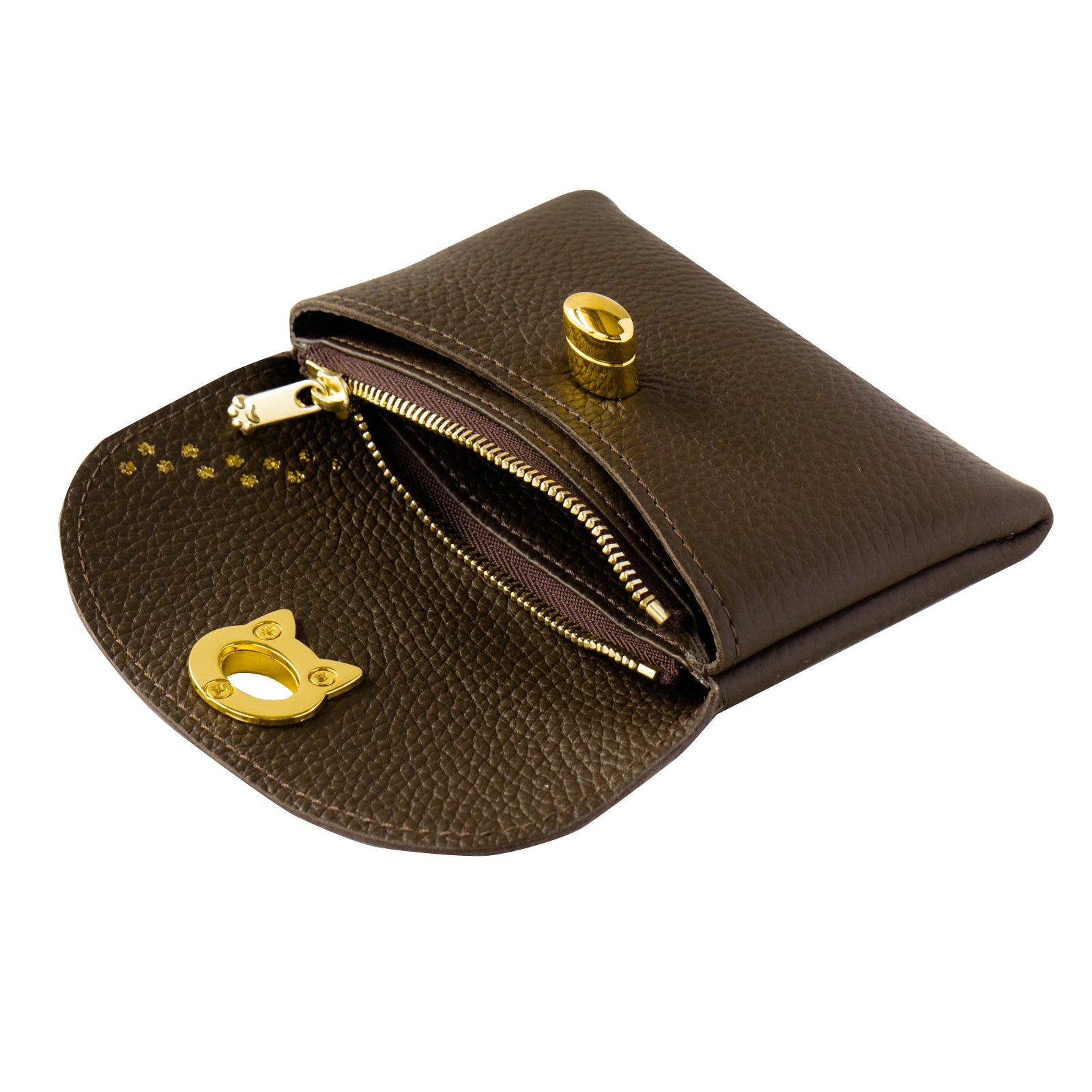 Flap Wallet Frunya Medium Cuir Mache / Chocolate