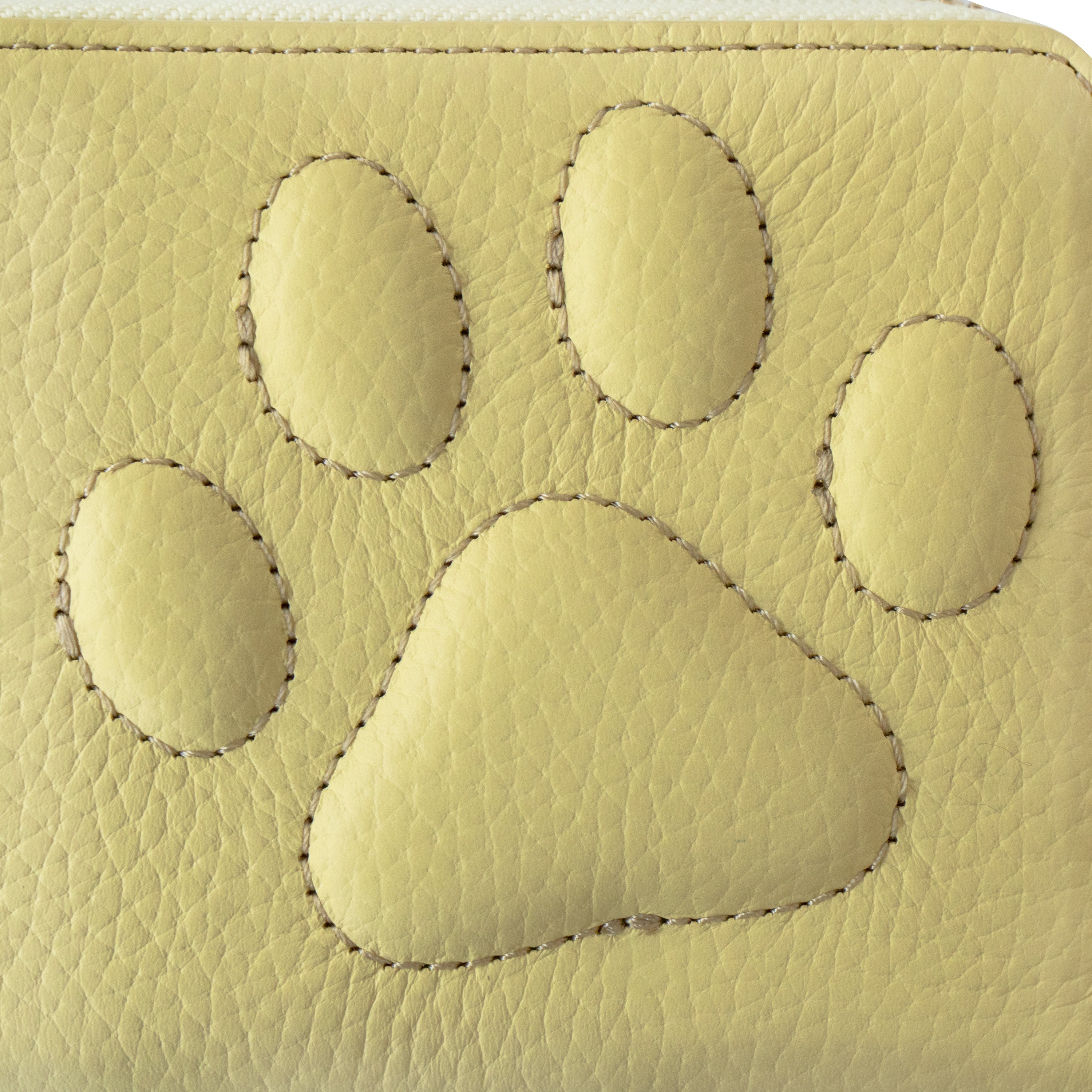 PAWラウンドファスナーミドル財布 キュイール・マッシュ / ジョーヌプッサン