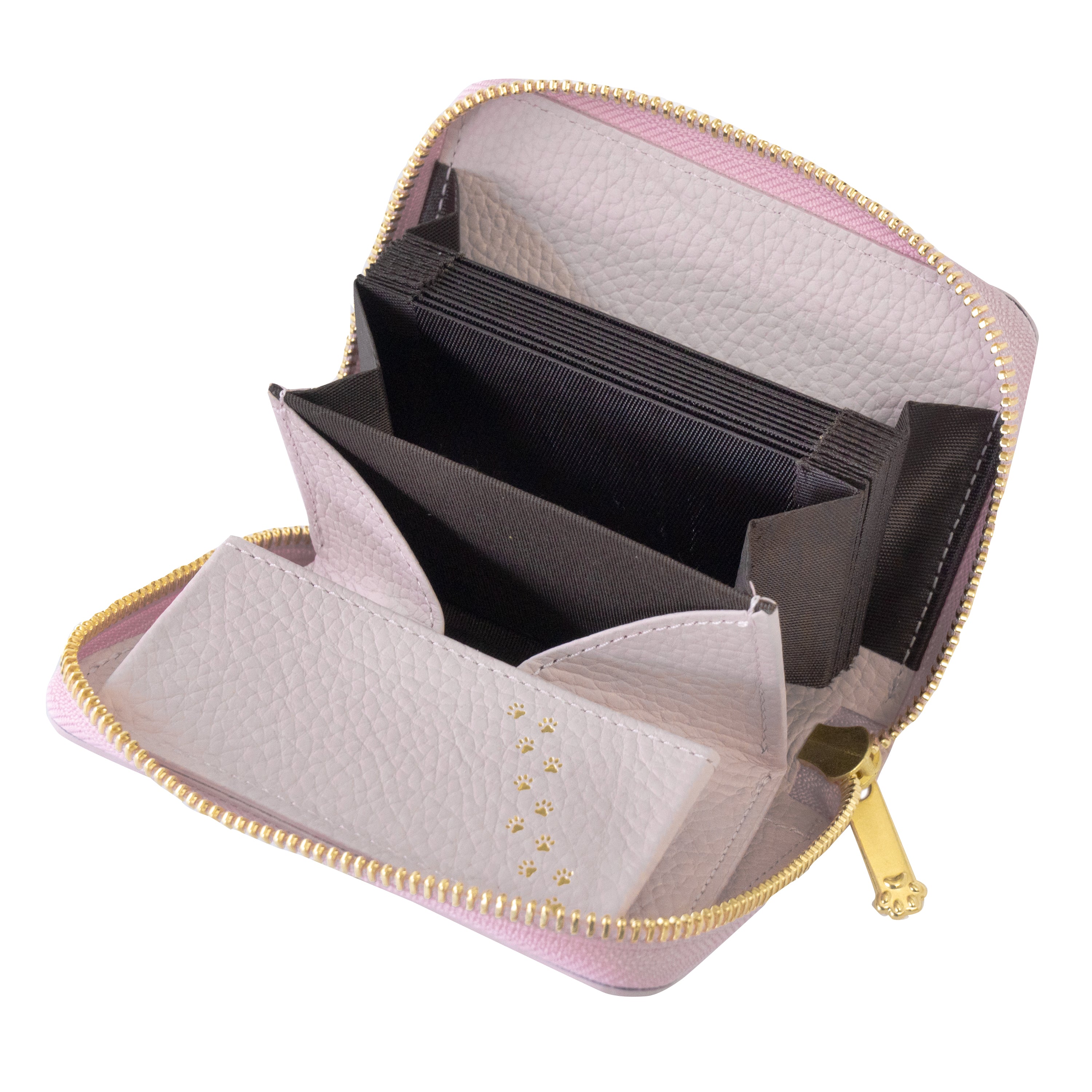 【3/20(金)20:00~ 数量限定】【さくらねこの日特別SET】PAWラウンドファスナーミドル財布 さくらねこチャームSET / モーヴシルヴェスティン