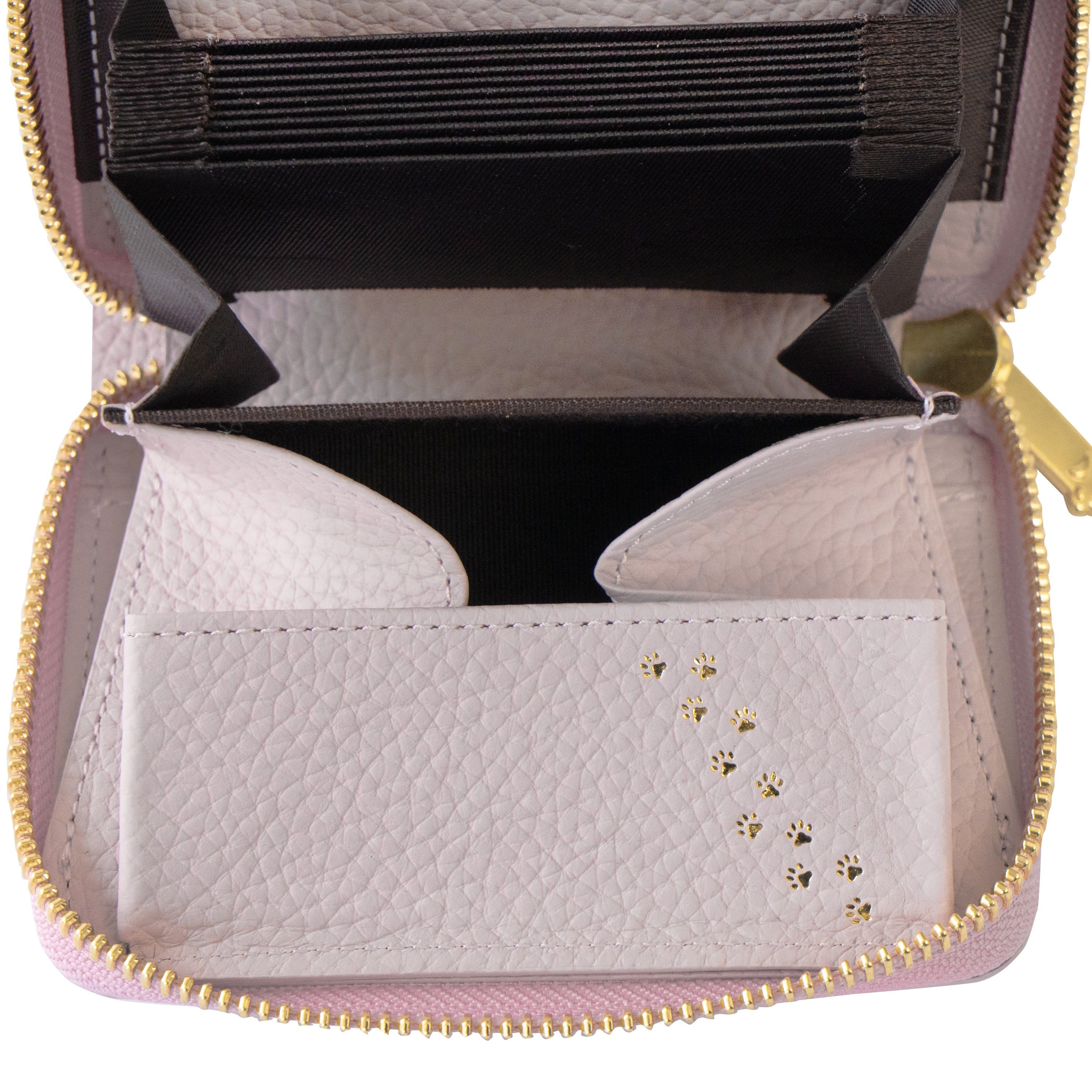 PAWラウンドファスナーミドル財布 キュイール・マッシュ / モーヴシルヴェスティン