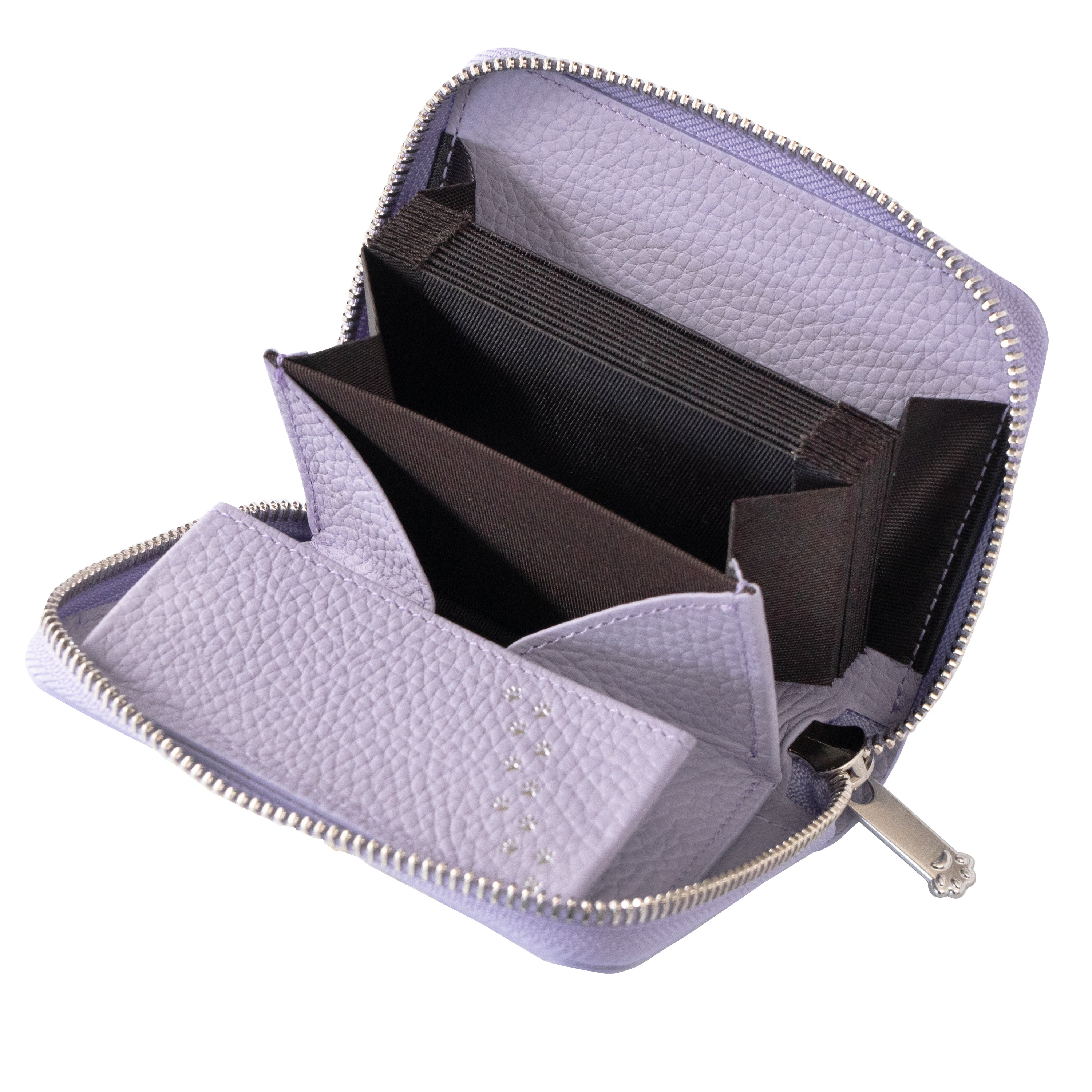 PAWラウンドファスナーミドル財布 キュイール・マッシュ / ラベンダー