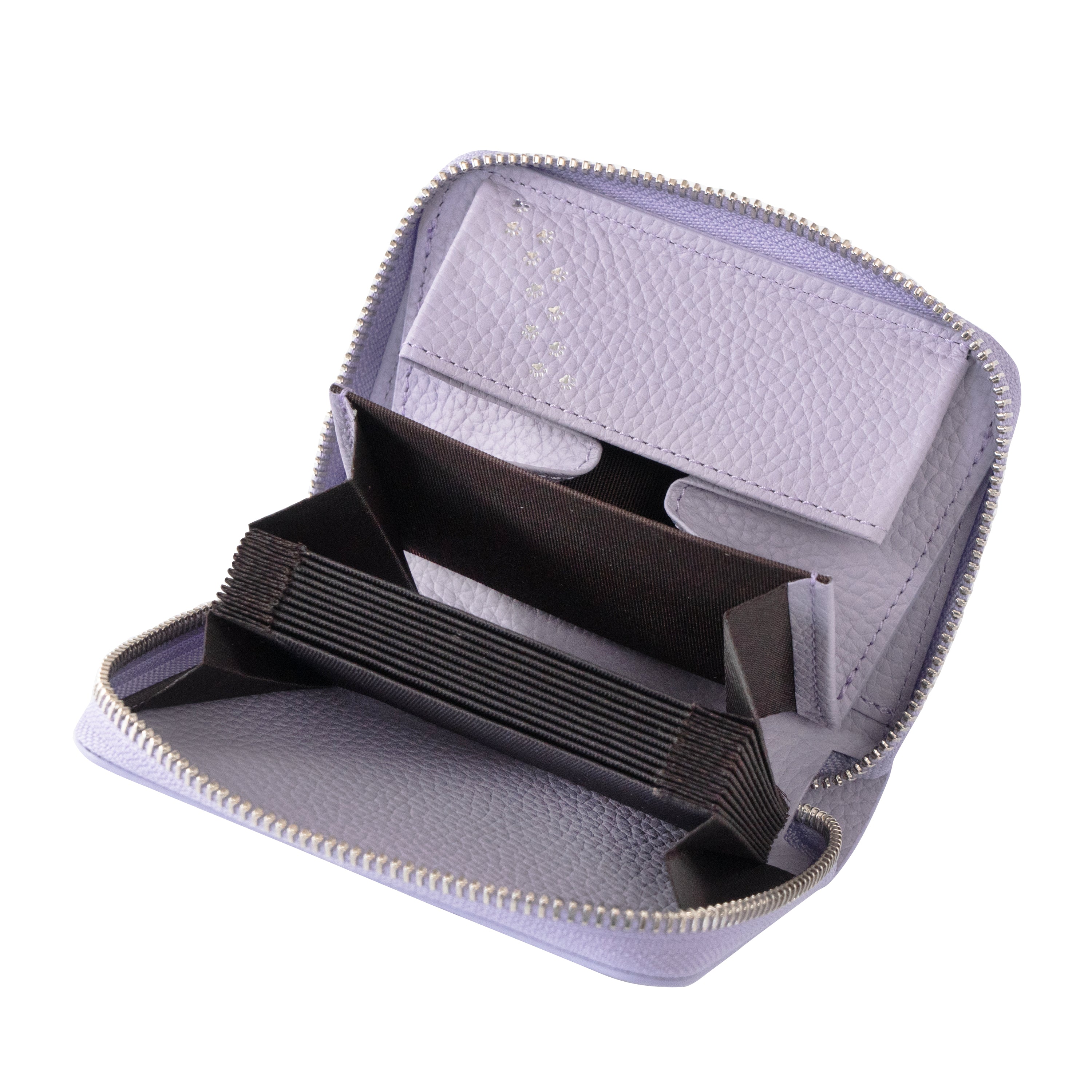 PAWラウンドファスナーミドル財布 キュイール・マッシュ / ラベンダー