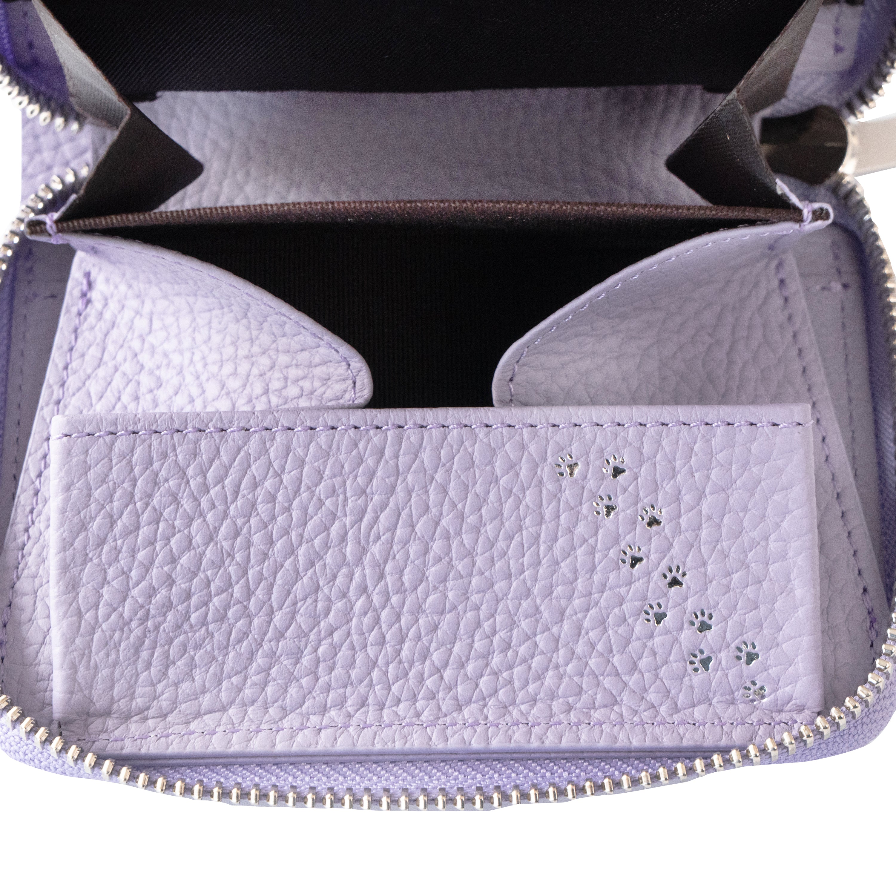 PAWラウンドファスナーミドル財布 キュイール・マッシュ / ラベンダー