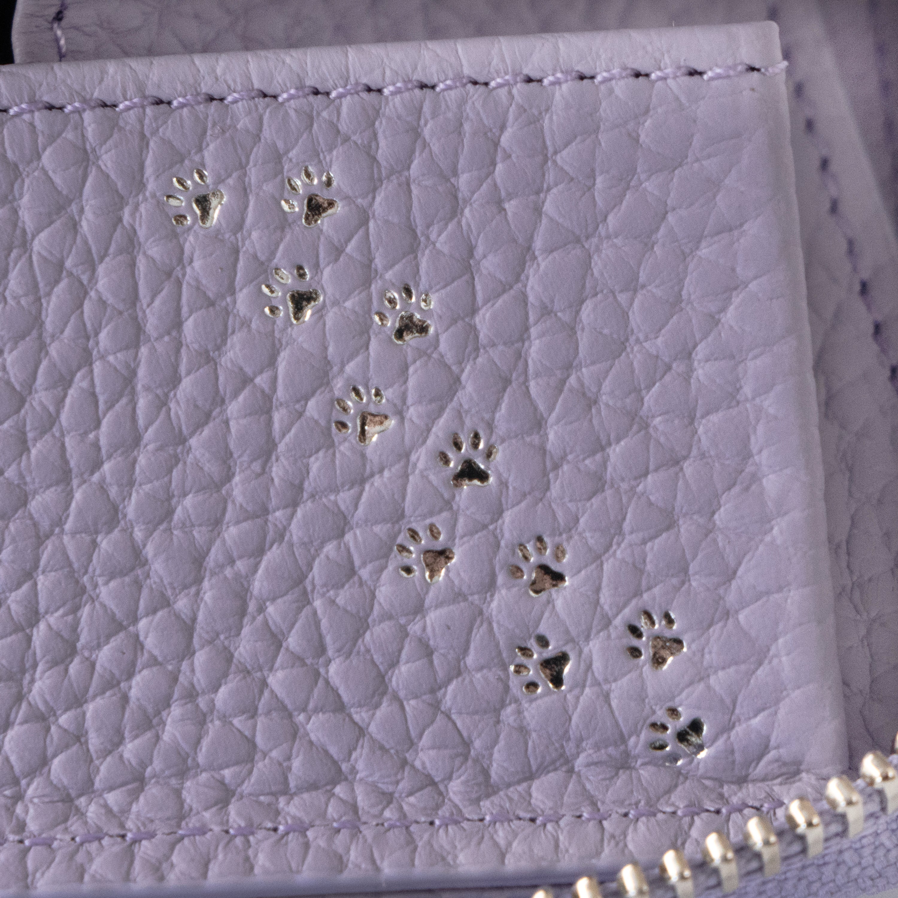 PAWラウンドファスナーミドル財布 キュイール・マッシュ / ラベンダー