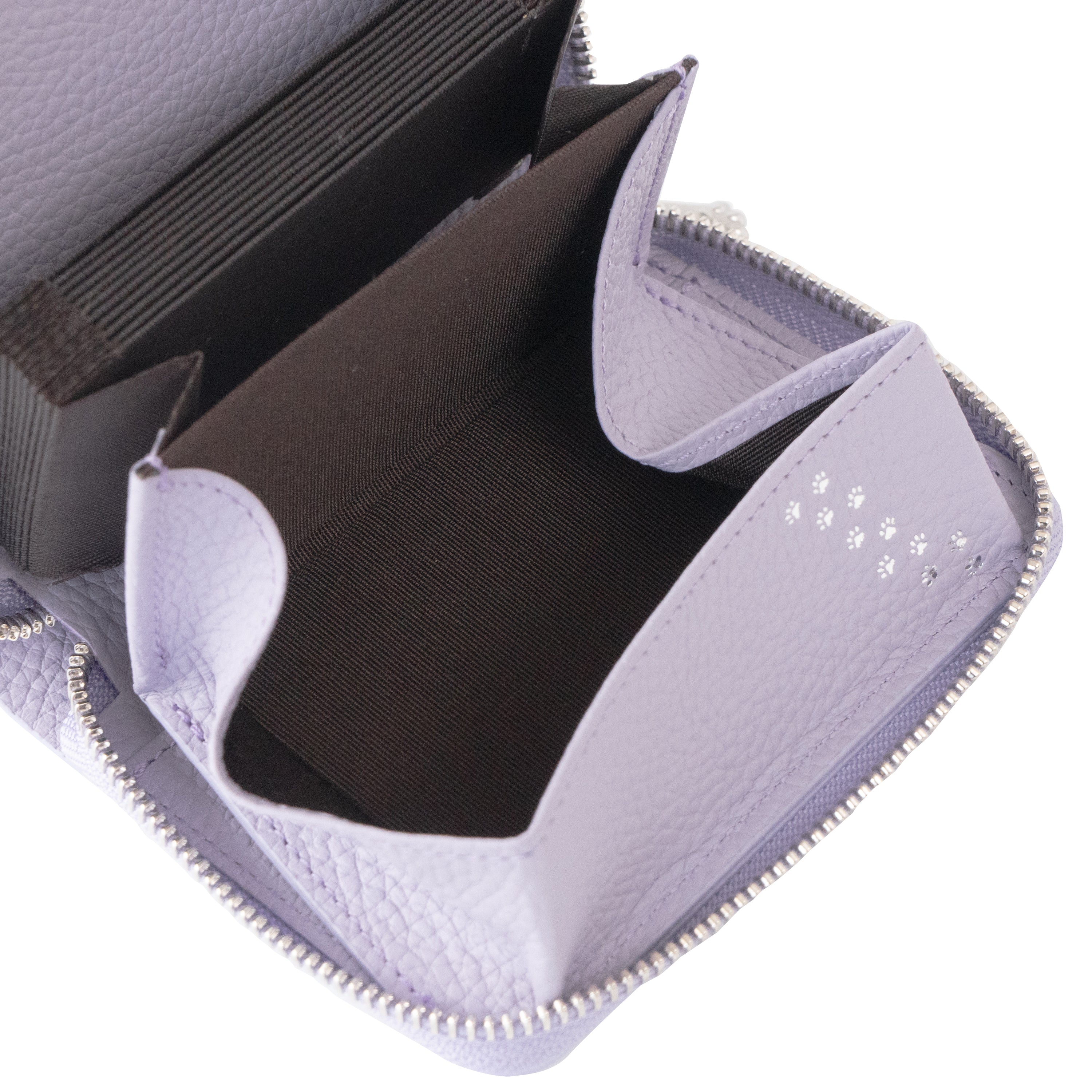 PAWラウンドファスナーミドル財布 キュイール・マッシュ / ラベンダー