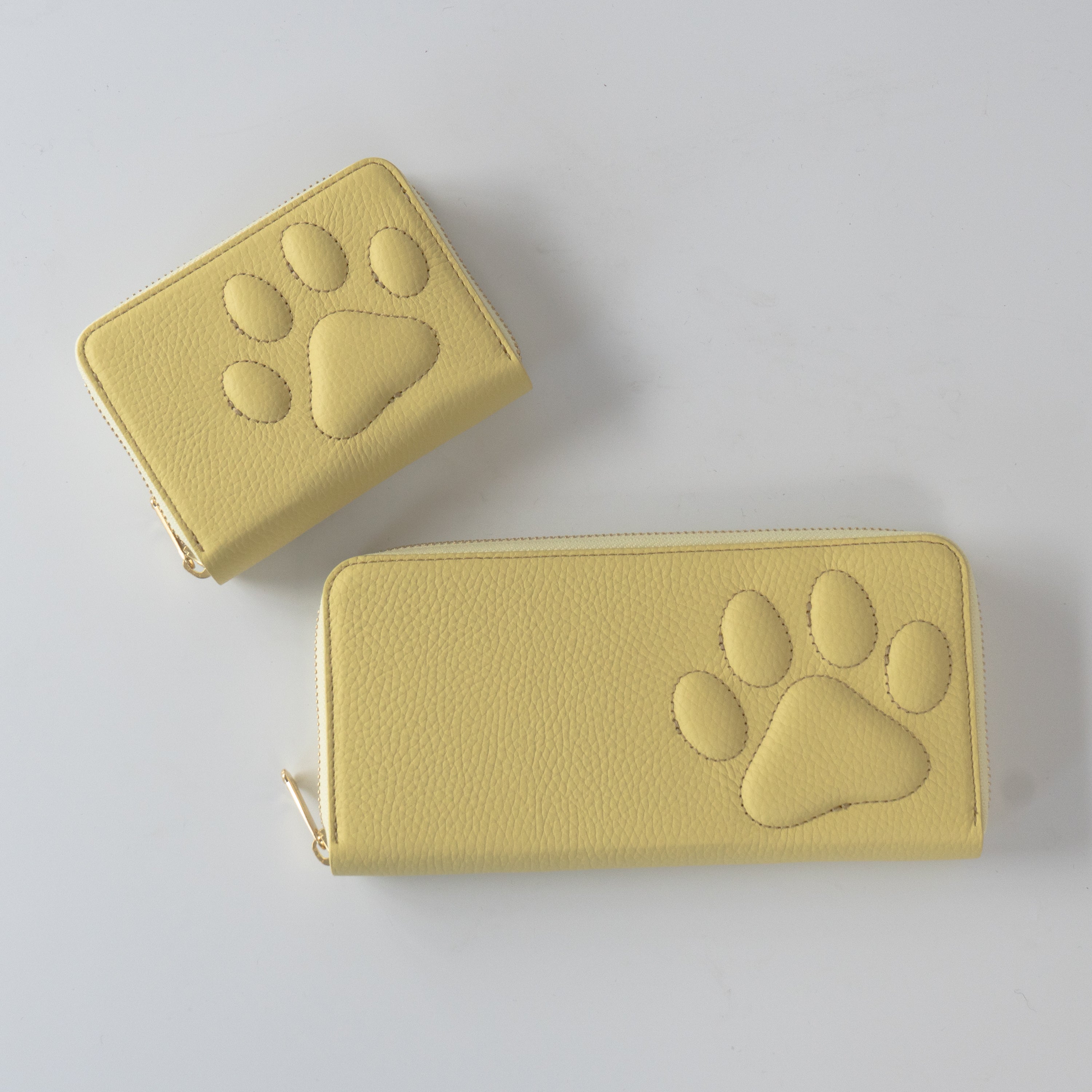 PAWラウンドファスナー長財布 キュイール・マッシュ / ジョーヌプッサン