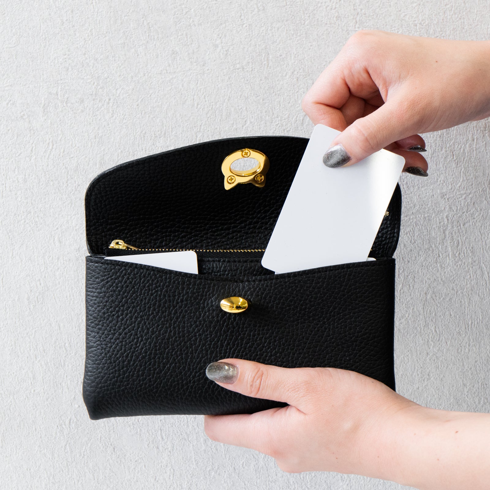 Flap Wallet Furnya Long Cuir Mash / Black