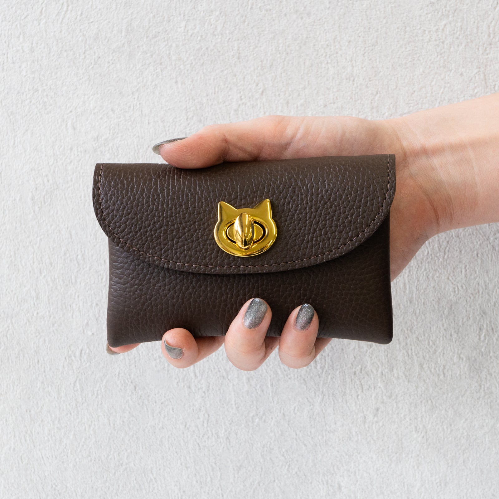 Flap Wallet Frunya Medium Cuir Mache / Chocolate