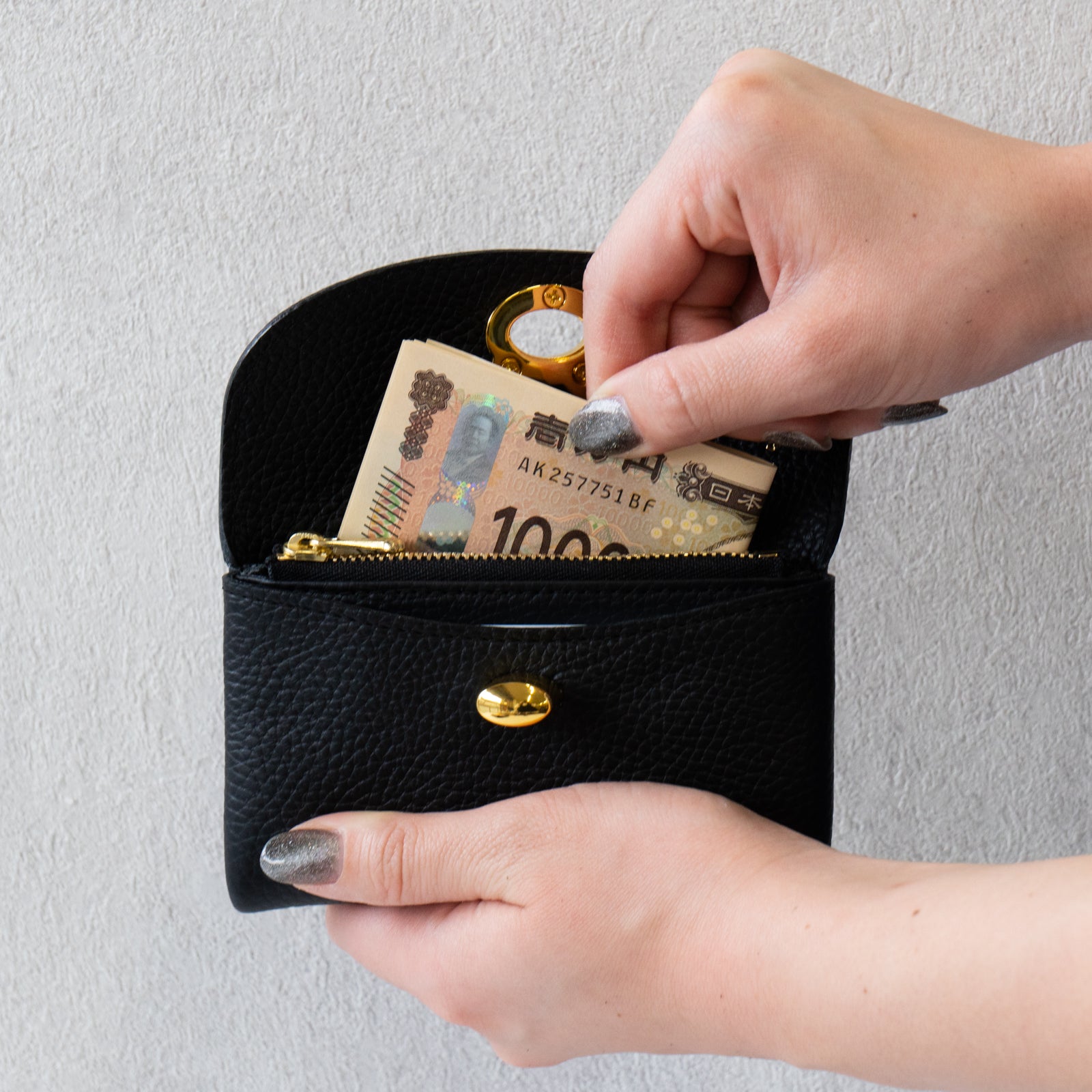 Flap Wallet Frunya Medium Cuir Mash / Black