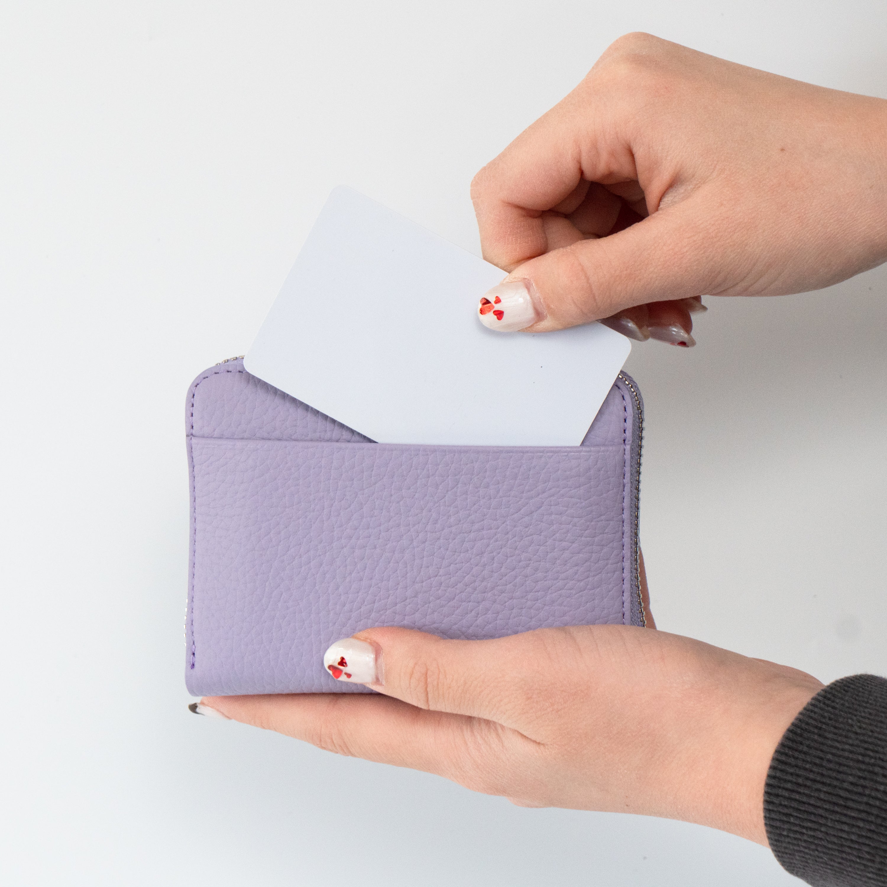 PAWラウンドファスナーミドル財布 キュイール・マッシュ / ラベンダー