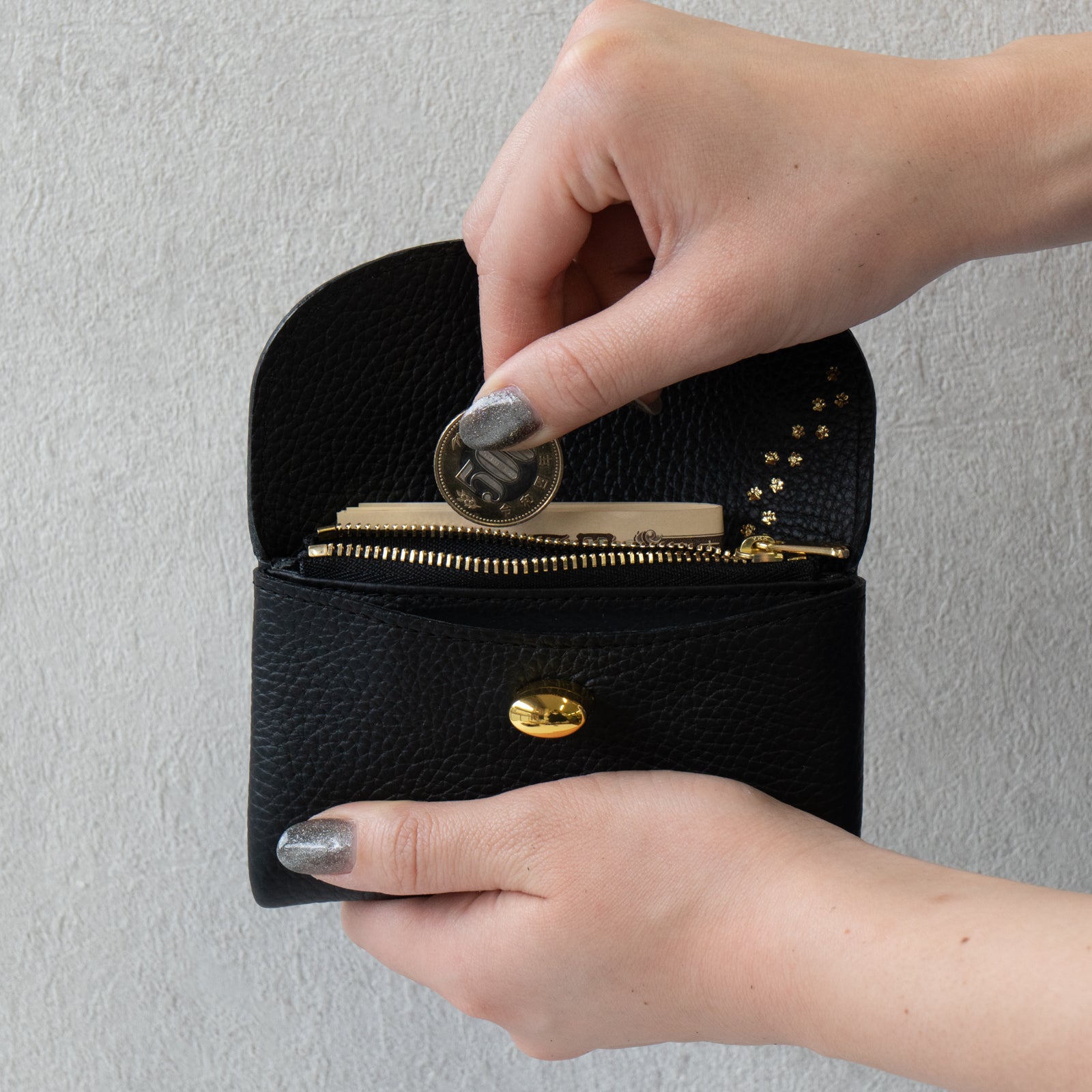 Flap Wallet Frunya Medium Cuir Mash / Black