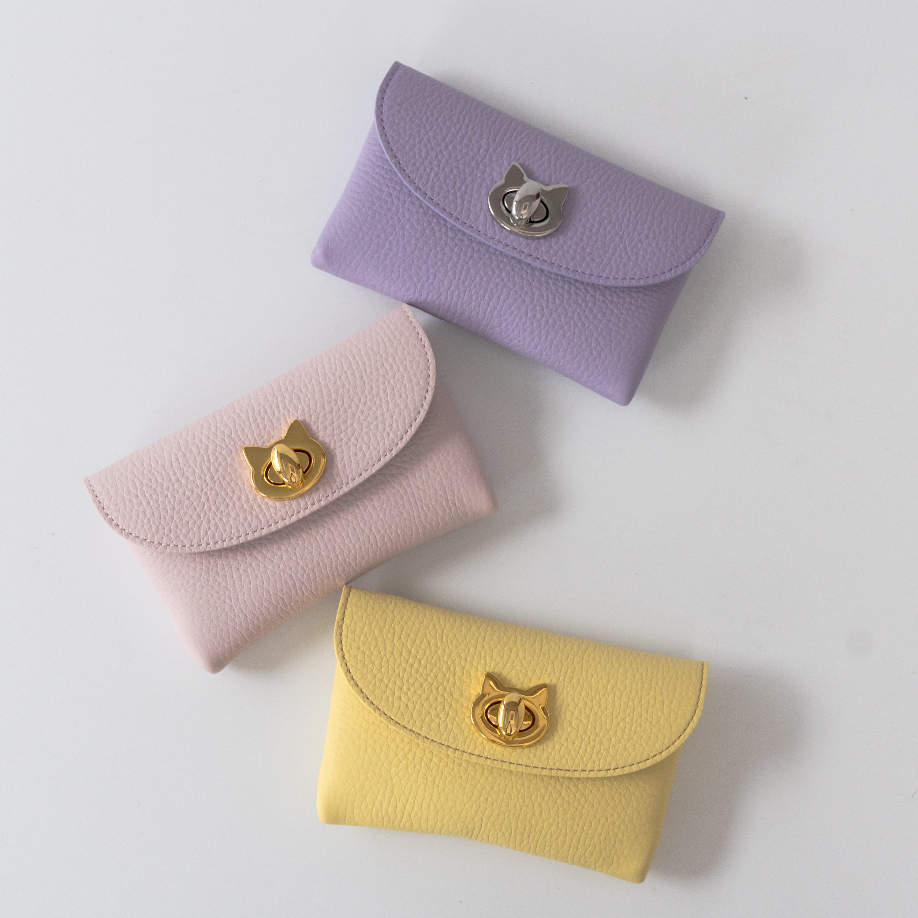 Flap Wallet - Frounya Medium Sakura Neko Charm SET / Jaune Poussin