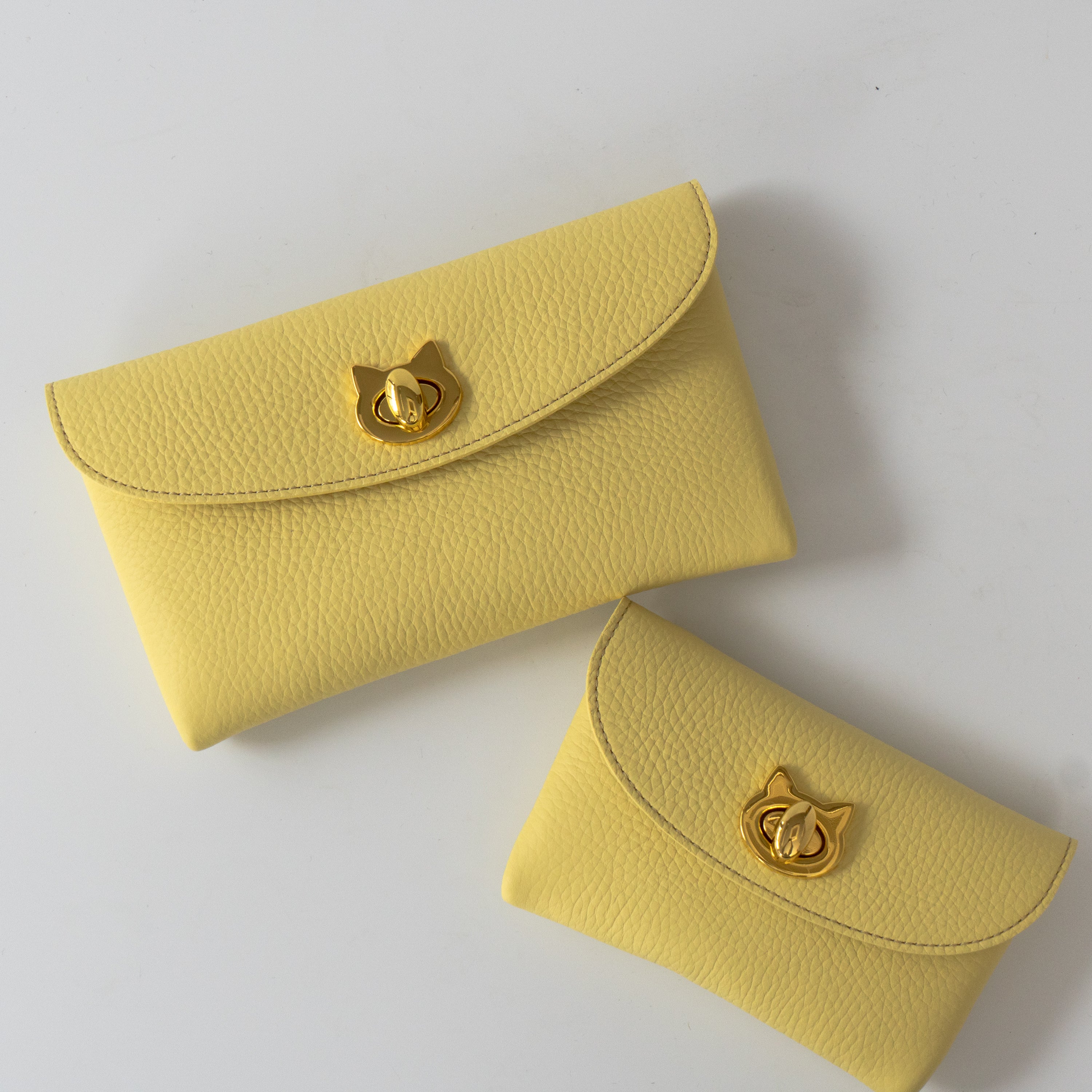 Flap Wallet - Frounya Medium Sakura Neko Charm SET / Jaune Poussin