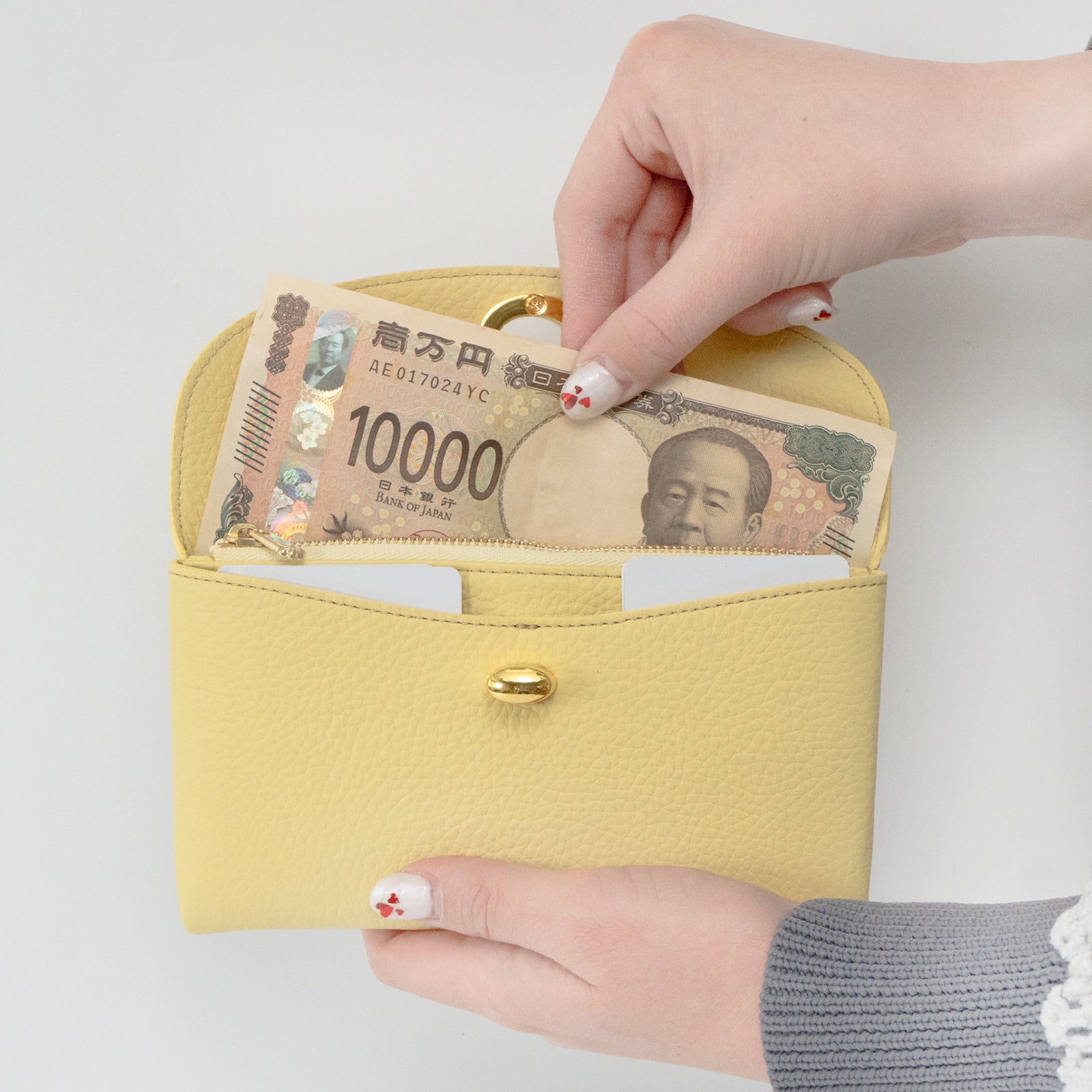 フラップウォレット・フルーニャ ロング キュイール・マッシュ / ジョーヌプッサン