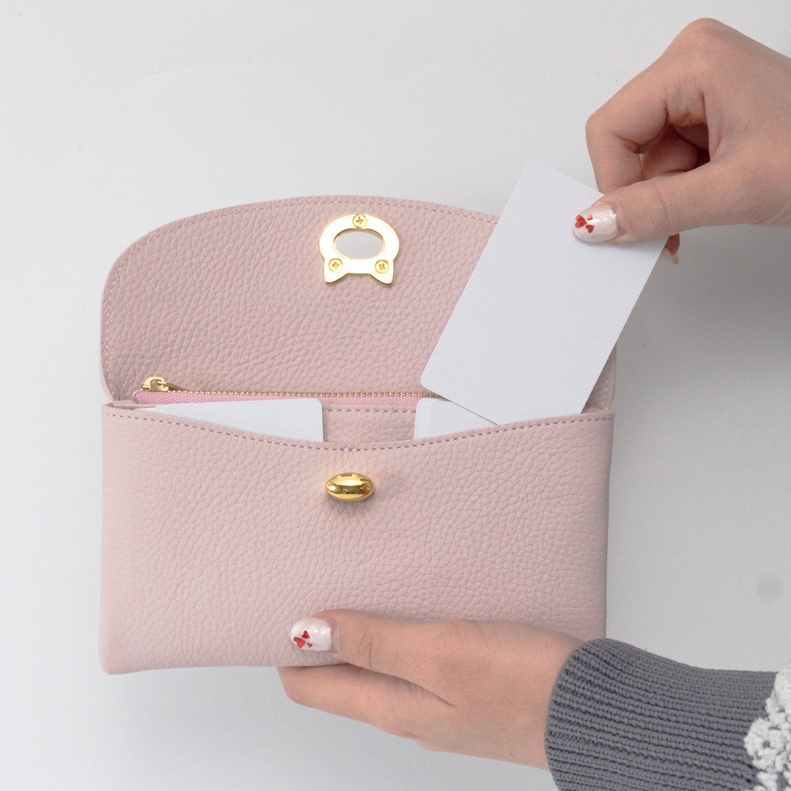 フラップウォレット・フルーニャ ロング キュイール・マッシュ / モーヴシルヴェスティン