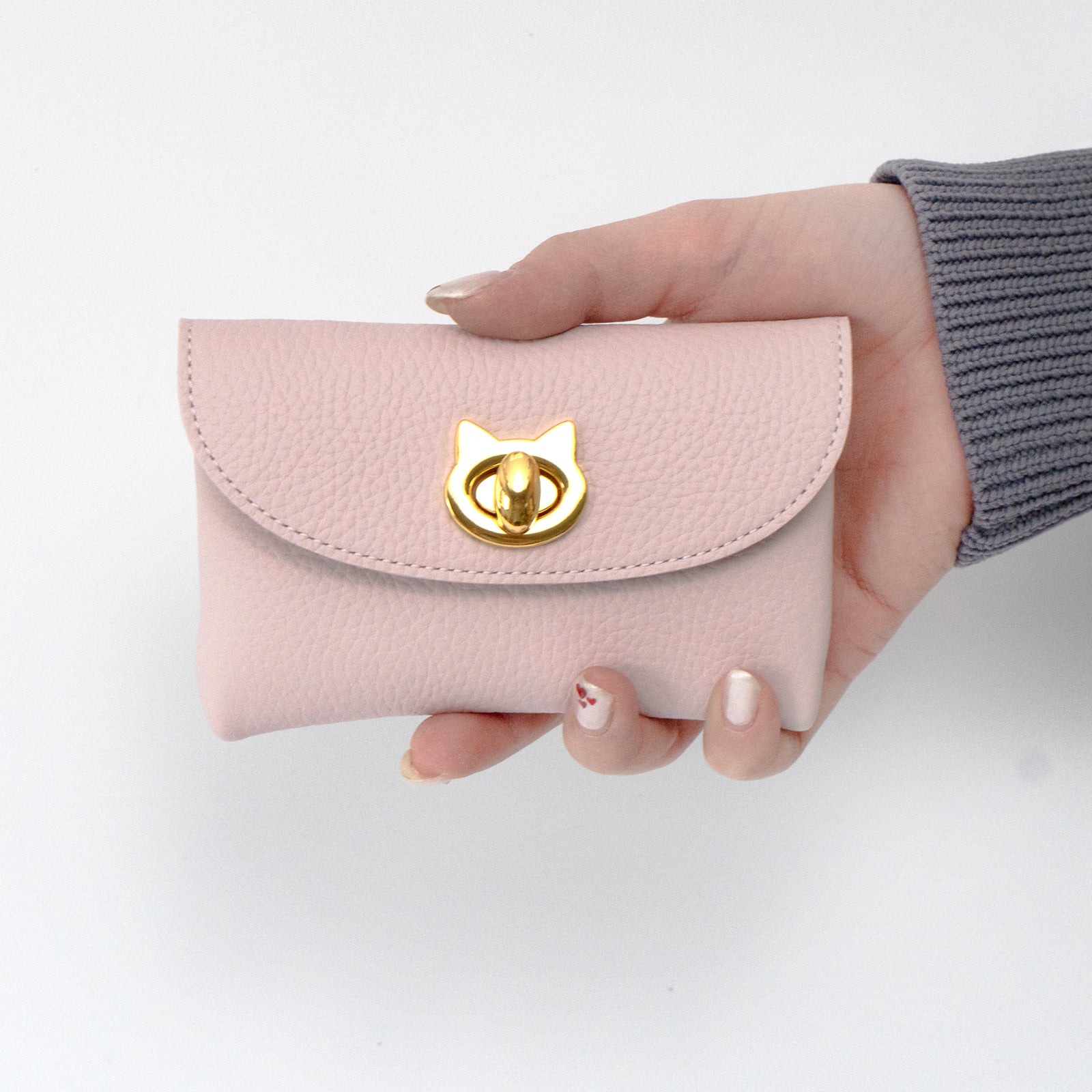 フラップウォレット・フルーニャ ミディアム キュイール・マッシュ / モーヴシルヴェスティン