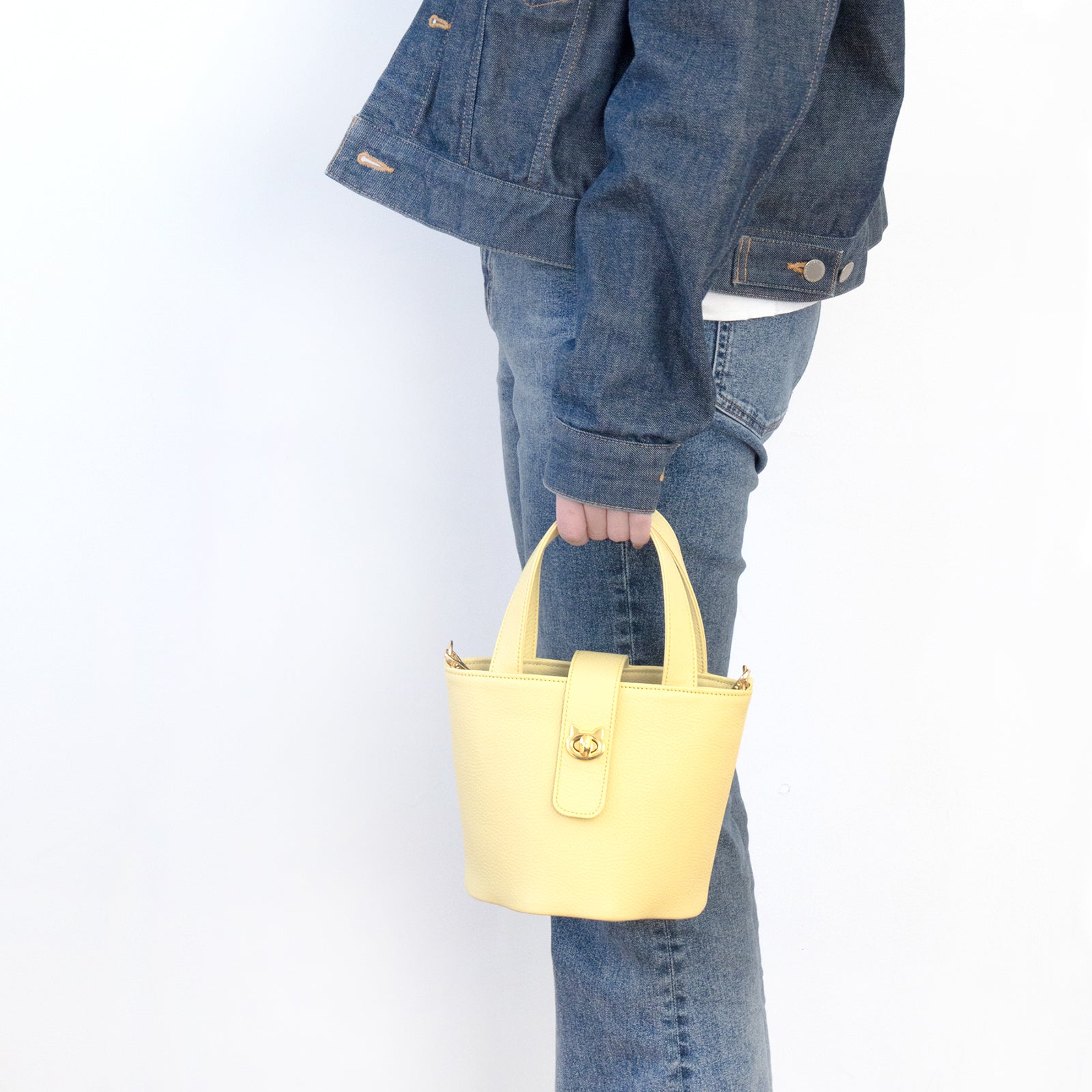 【3/20(金)20:00~ 数量限定】【さくらねこの日特別SET】 チェーンショルダー付きミニバッグ・PAW (パウ) さくらねこチャームSET / ジョーヌプッサン