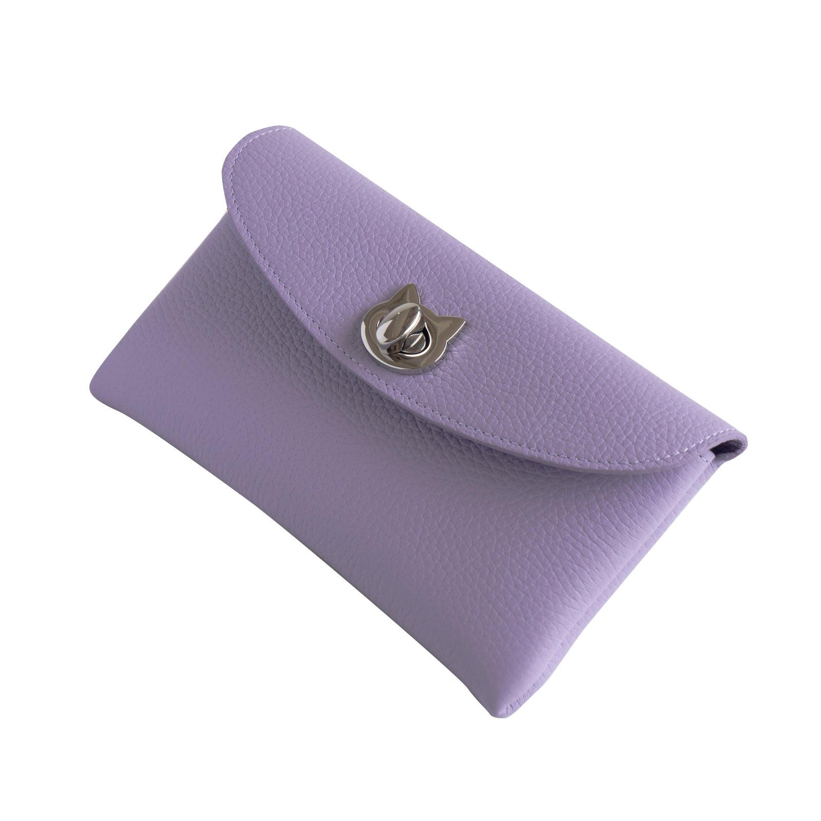 Flap Wallet Frunya Long with Sakura Cat Charm / Lavender