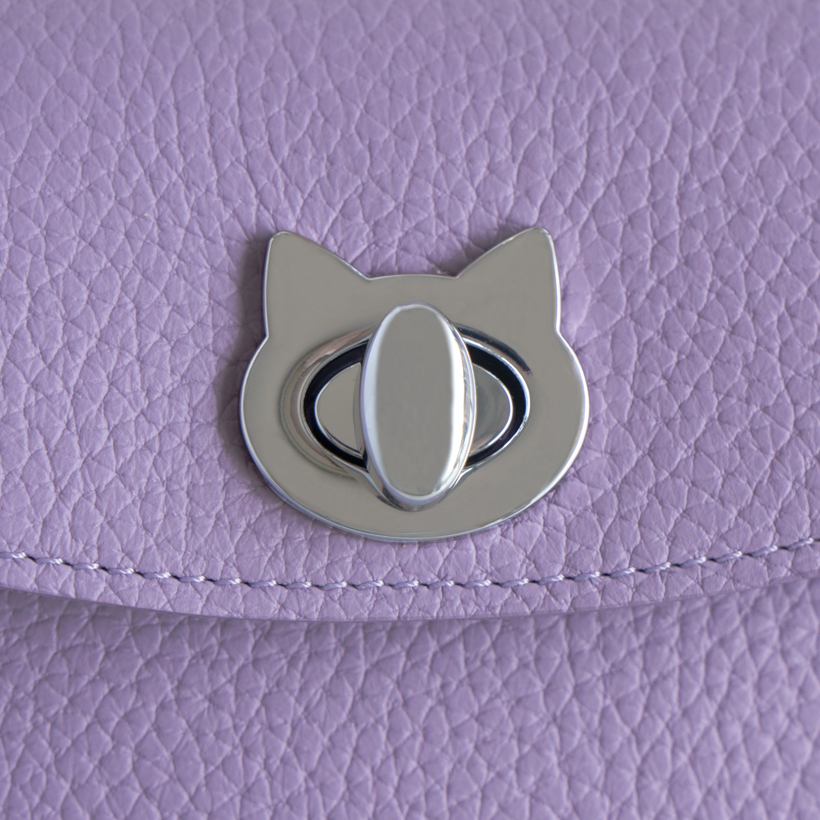 Flap Wallet Frunya Long with Sakura Cat Charm / Lavender