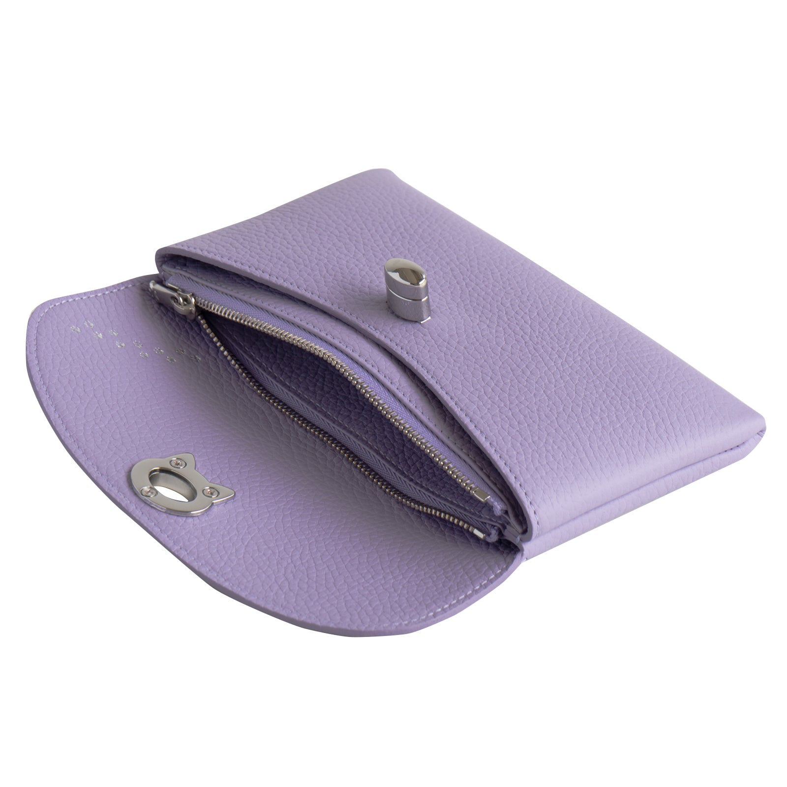 フラップウォレット・フルーニャ ロング キュイール・マッシュ / ラベンダー