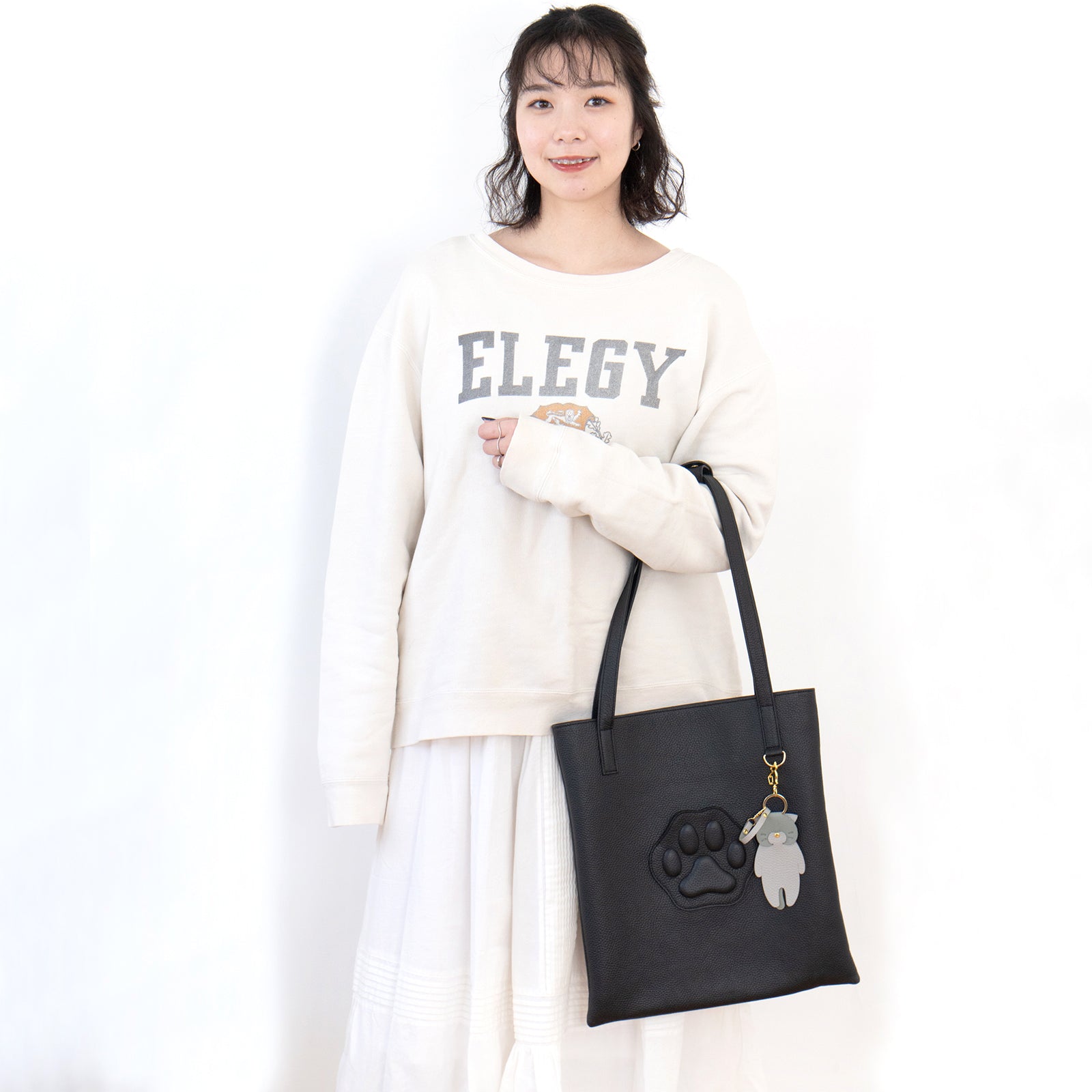 A4 Tote Bag PAW Cuir Mache / Black