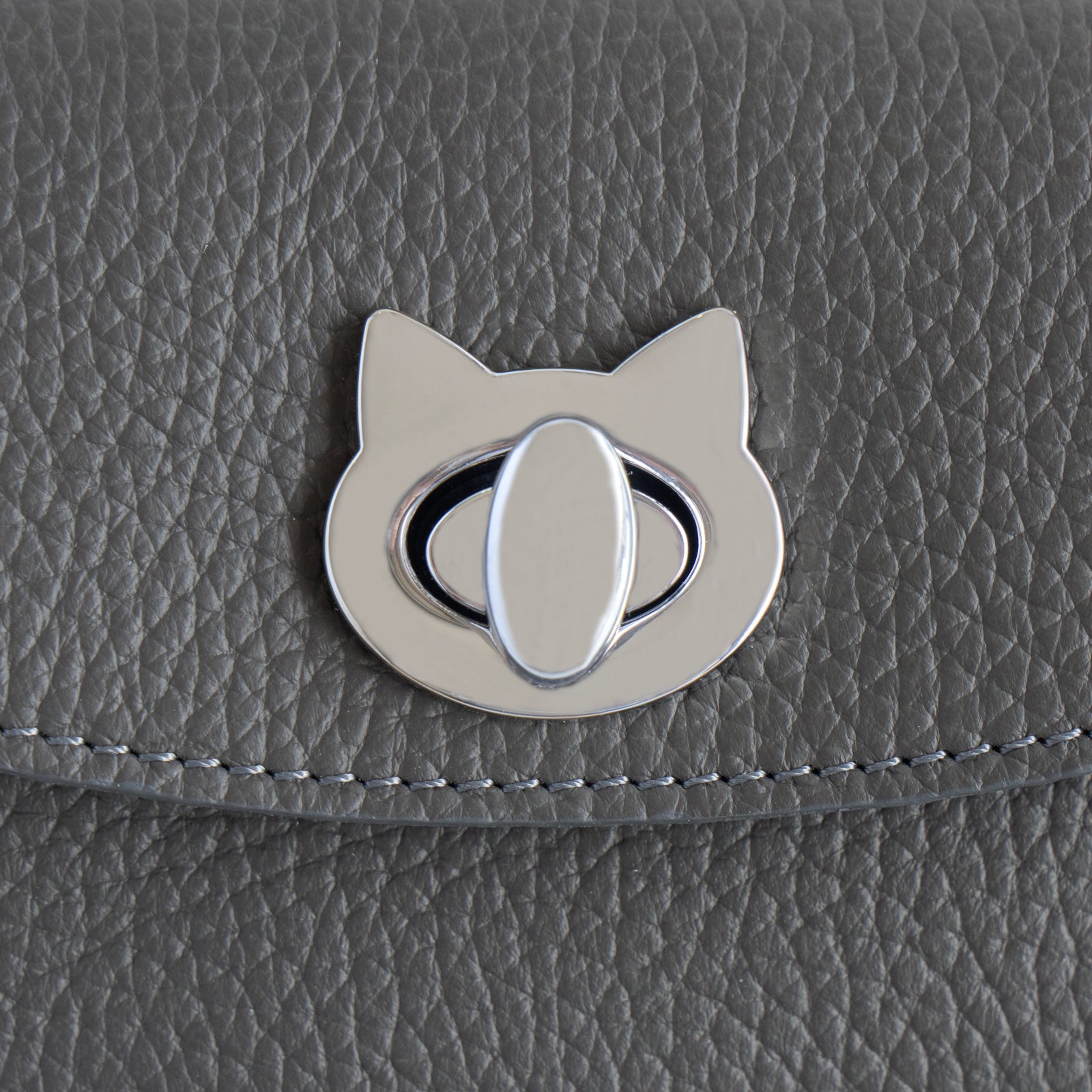 Flap Wallet Furnya Long Cuir Mache / Graphite