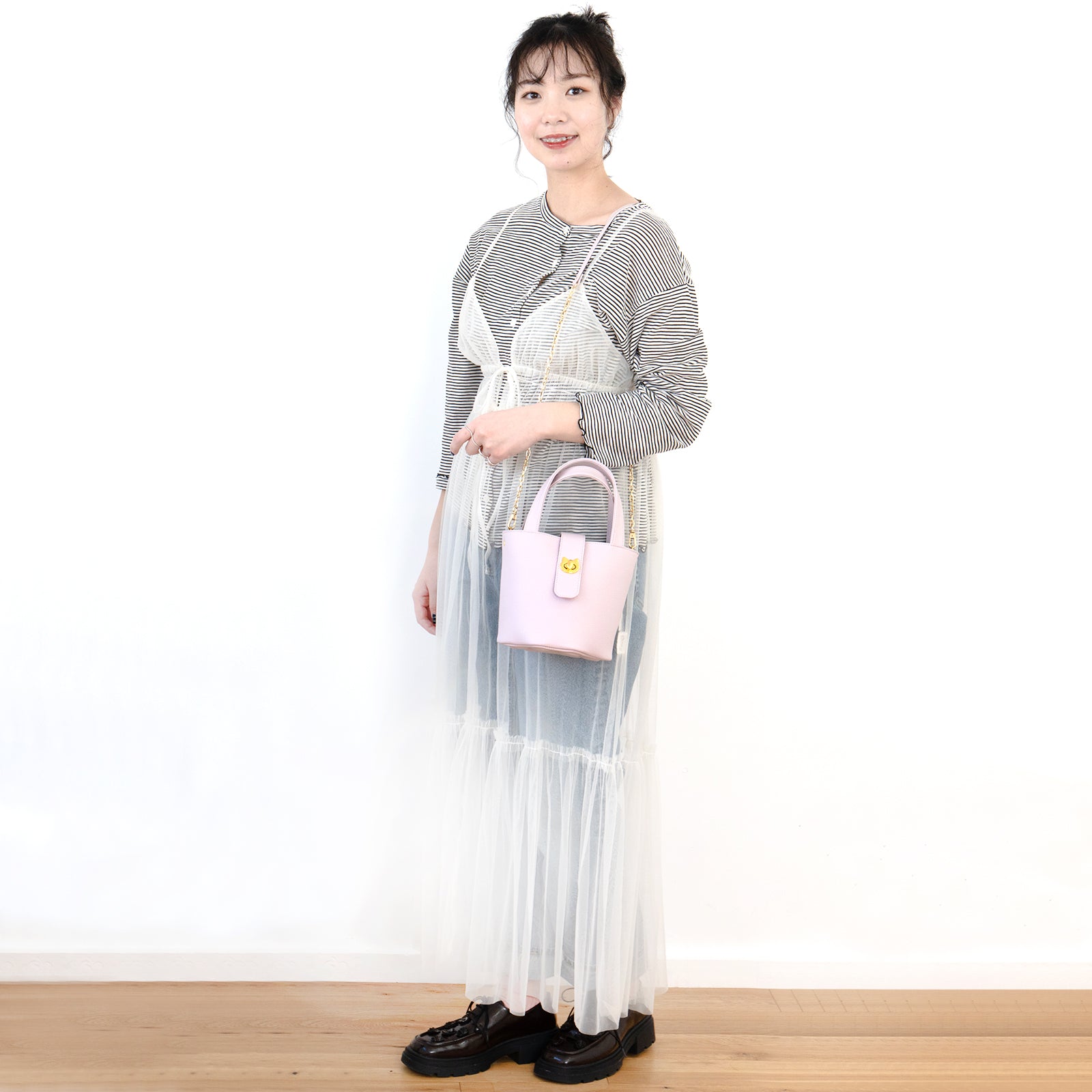 【3/20(金)20:00~ 数量限定】【さくらねこの日特別SET】チェーンショルダー付きミニバッグ・PAW (パウ) さくらねこチャームSET / モーヴシルヴェスティン