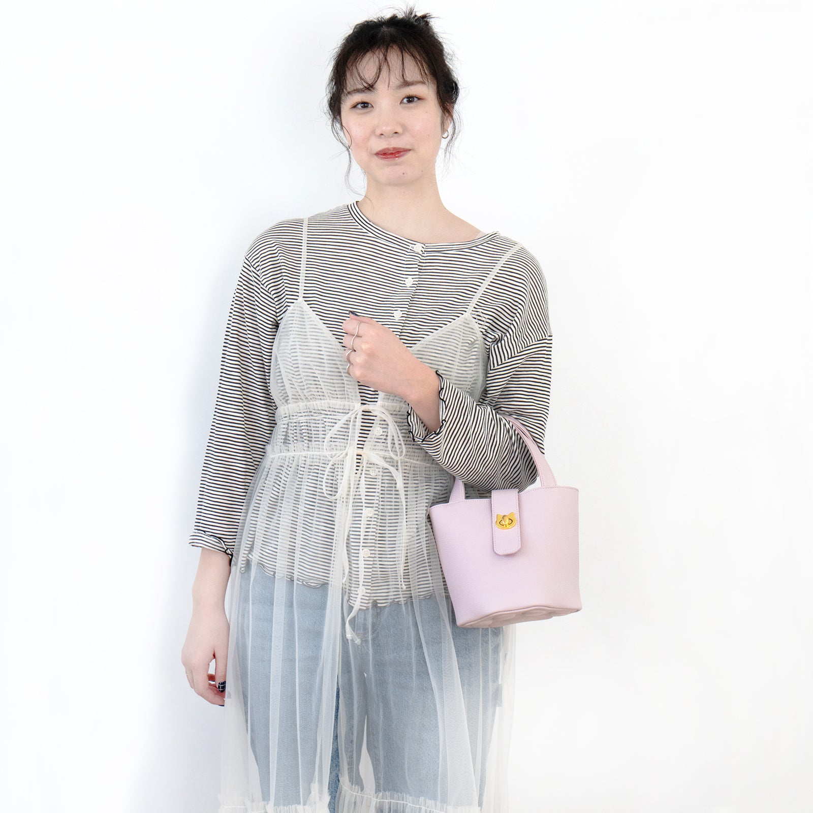 【3/20(金)20:00~ 数量限定】【さくらねこの日特別SET】チェーンショルダー付きミニバッグ・PAW (パウ) さくらねこチャームSET / モーヴシルヴェスティン