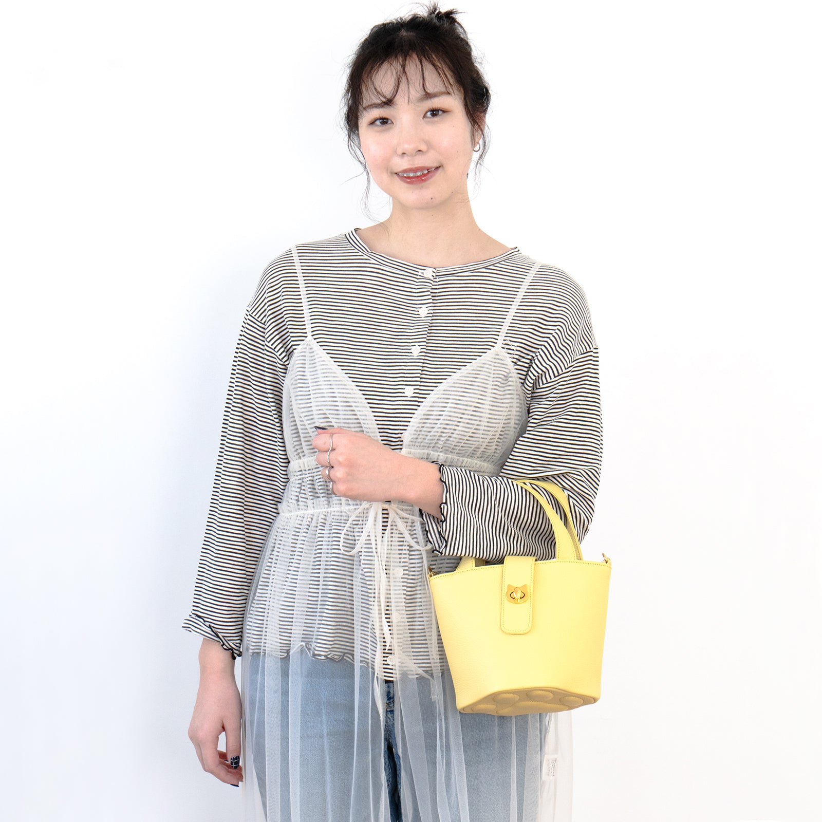 【3/20(金)20:00~ 数量限定】【さくらねこの日特別SET】 チェーンショルダー付きミニバッグ・PAW (パウ) さくらねこチャームSET / ジョーヌプッサン