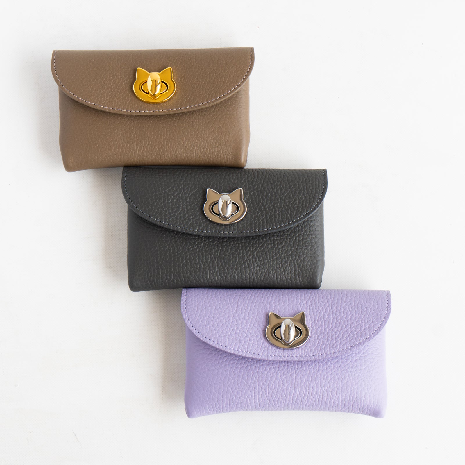 Flap Wallet Frunya Medium Cuir Mache / Graphite