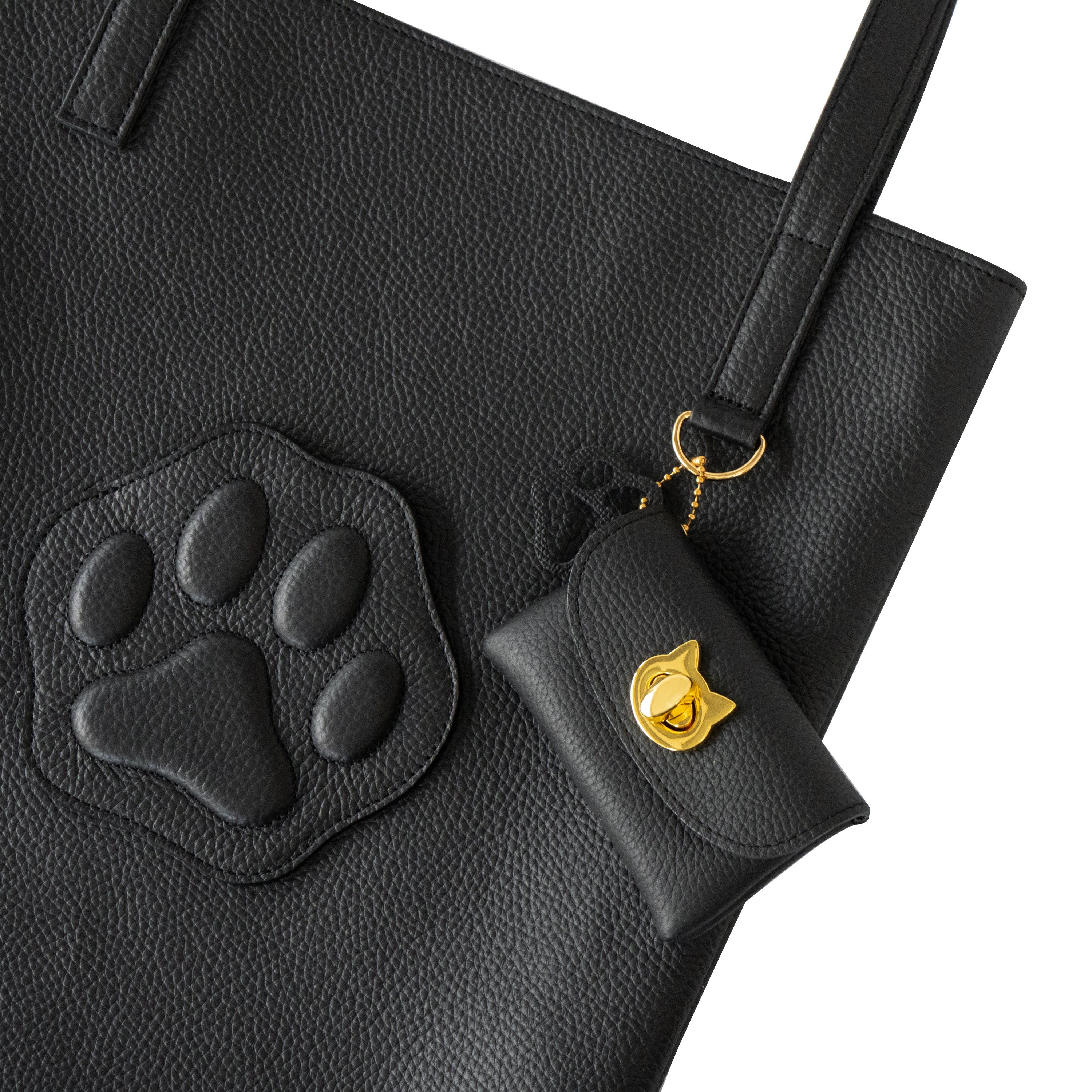 A4 Tote Bag PAW Cuir Mache / Black