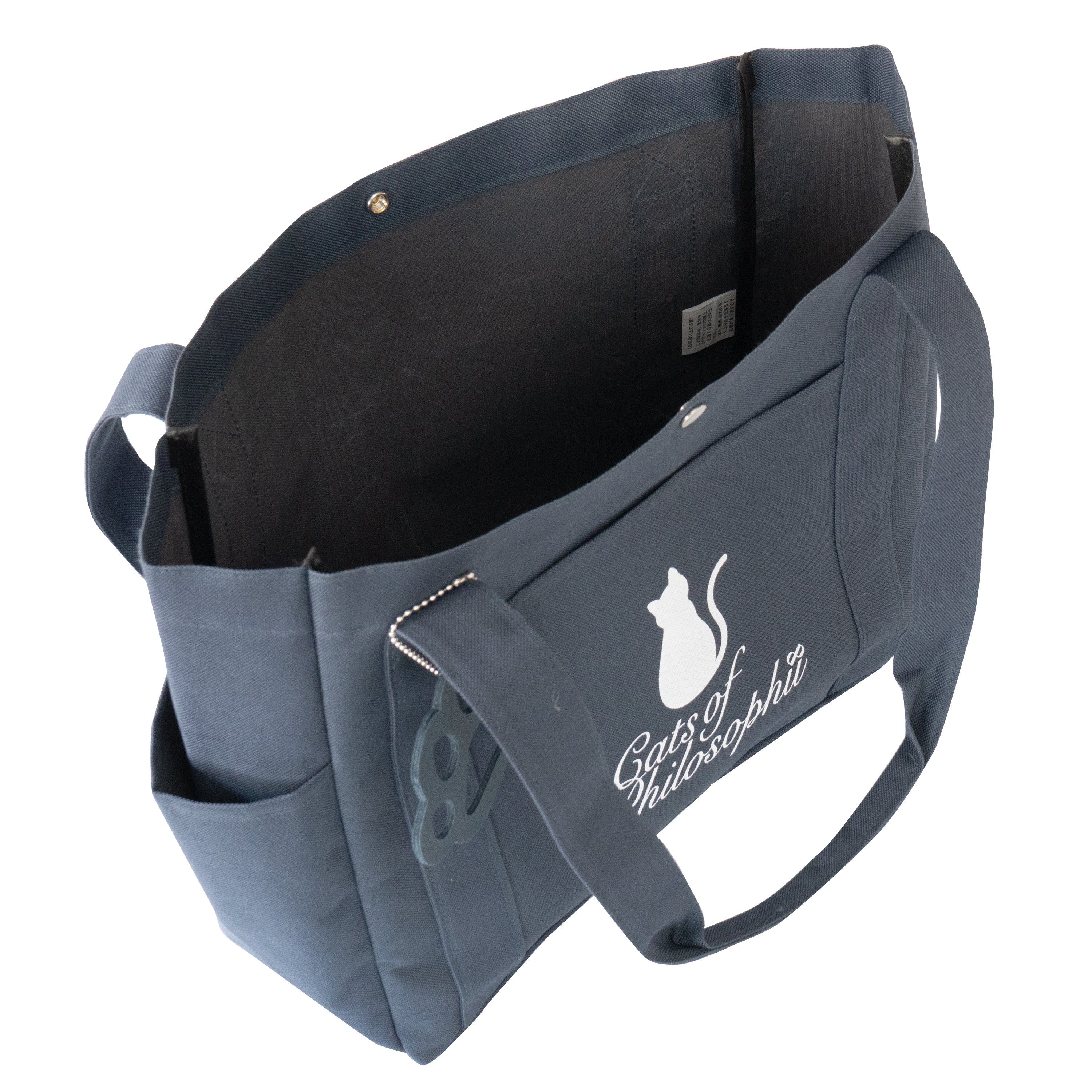 保護猫チャリティー ロゴトート / ネイビー