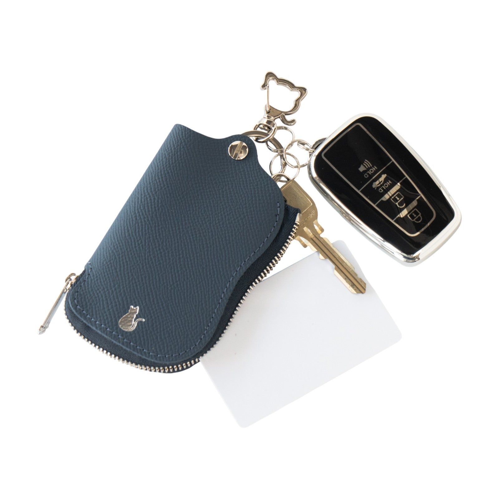 スマートキーケース キュイール・ミネルバ / ブルーフランス