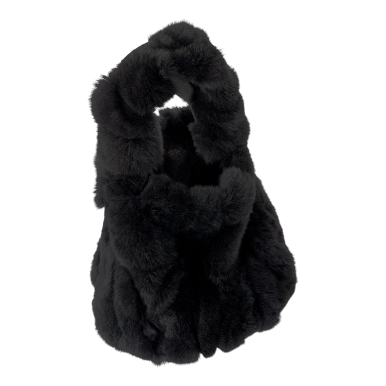 【11/21(金)22:00~ 26時間限定販売】【数量限定】 ワンハンドルファーバッグ・PAW (パウ) / ブラック