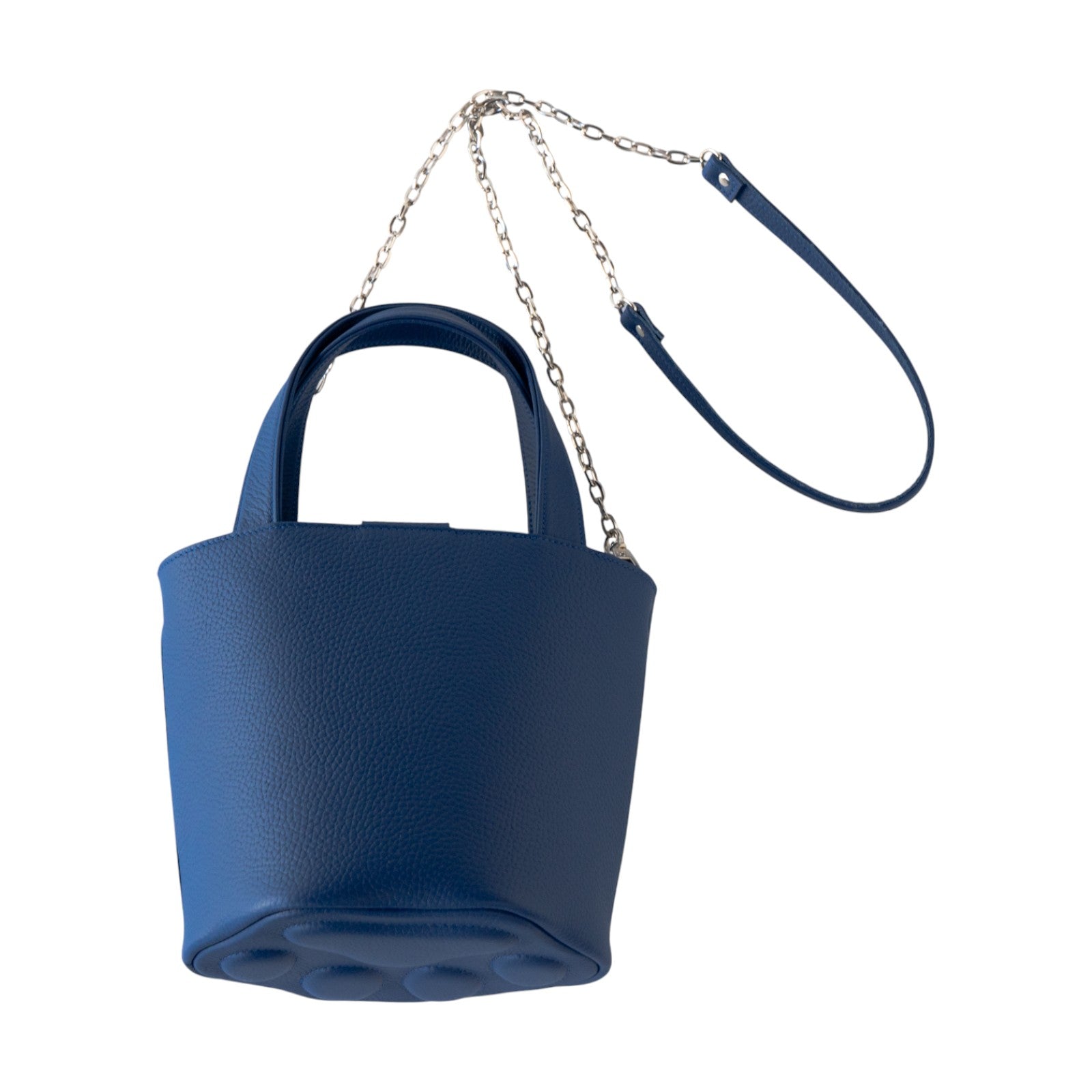 チェーンショルダー付きミニバッグ・PAW (パウ) キュイール・マッシュ / ロイヤルブルー