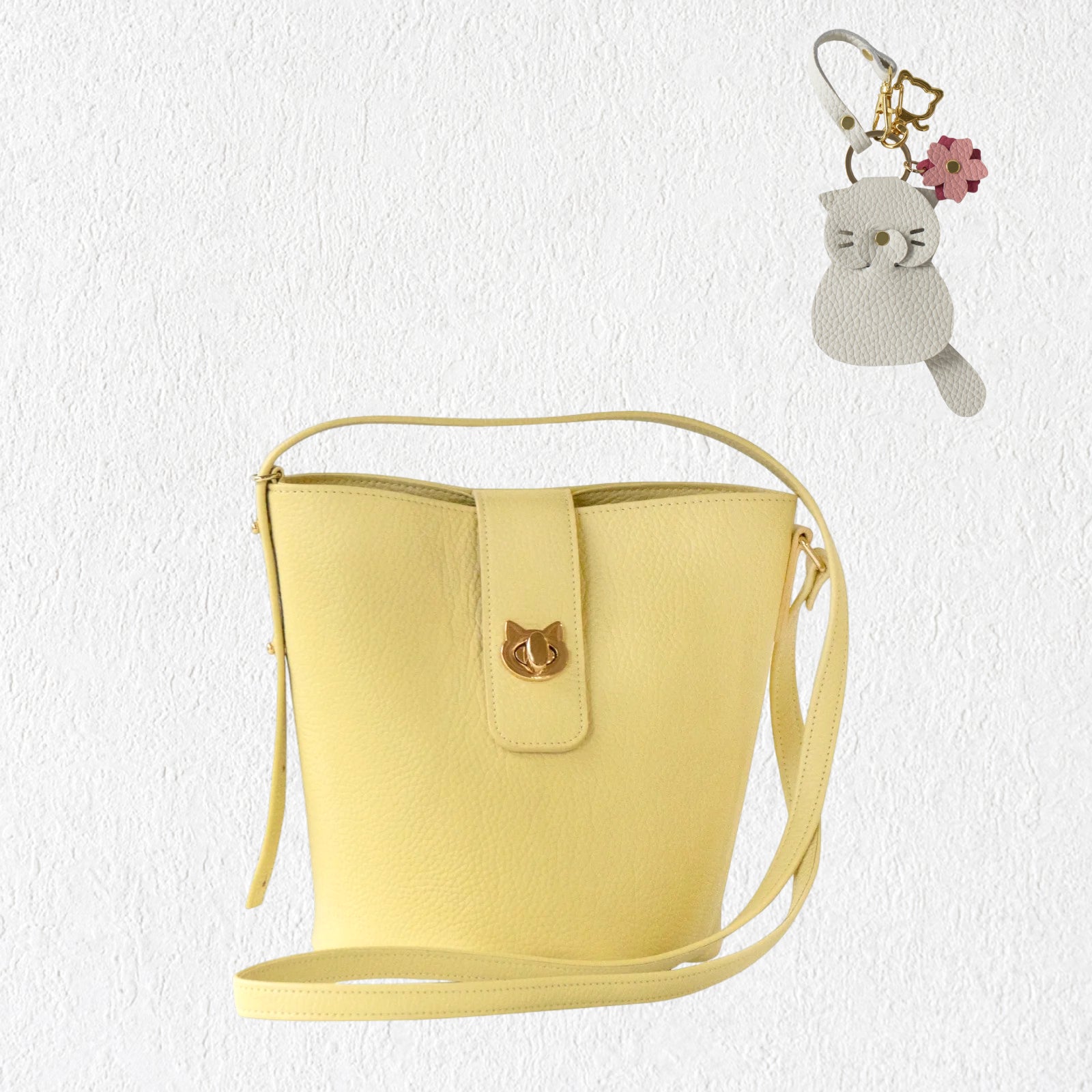 【3/20(金)20:00~ 数量限定】【さくらねこの日特別SET】ショルダーバッグ PAW (パウ) さくらねこチャームSET / ジョーヌプッサン