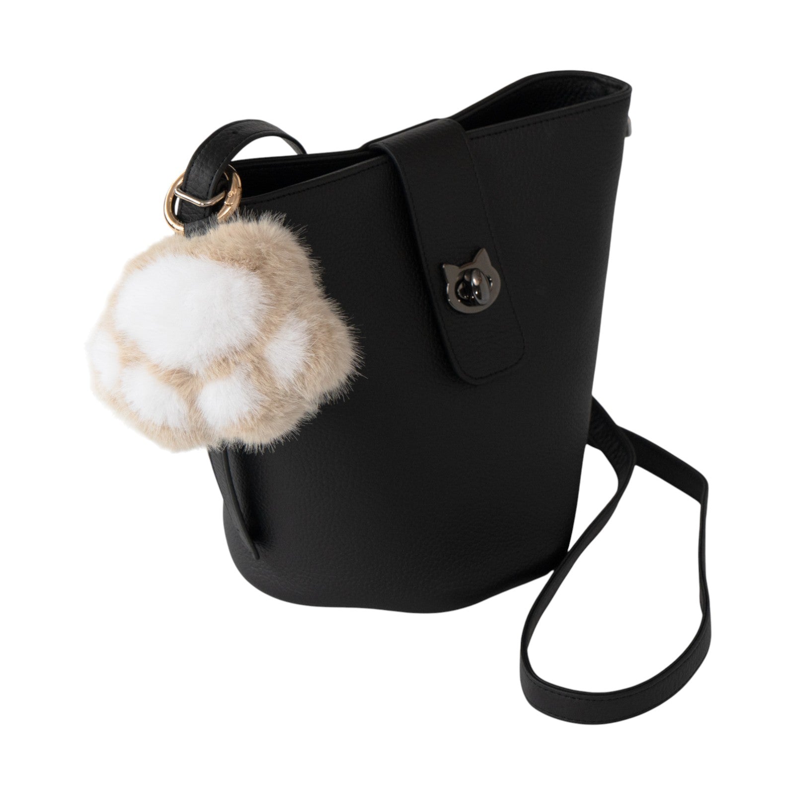 【12/7(日)22:00~ 26時間限定販売】もふもふBIG肉球チャーム / ベージュ