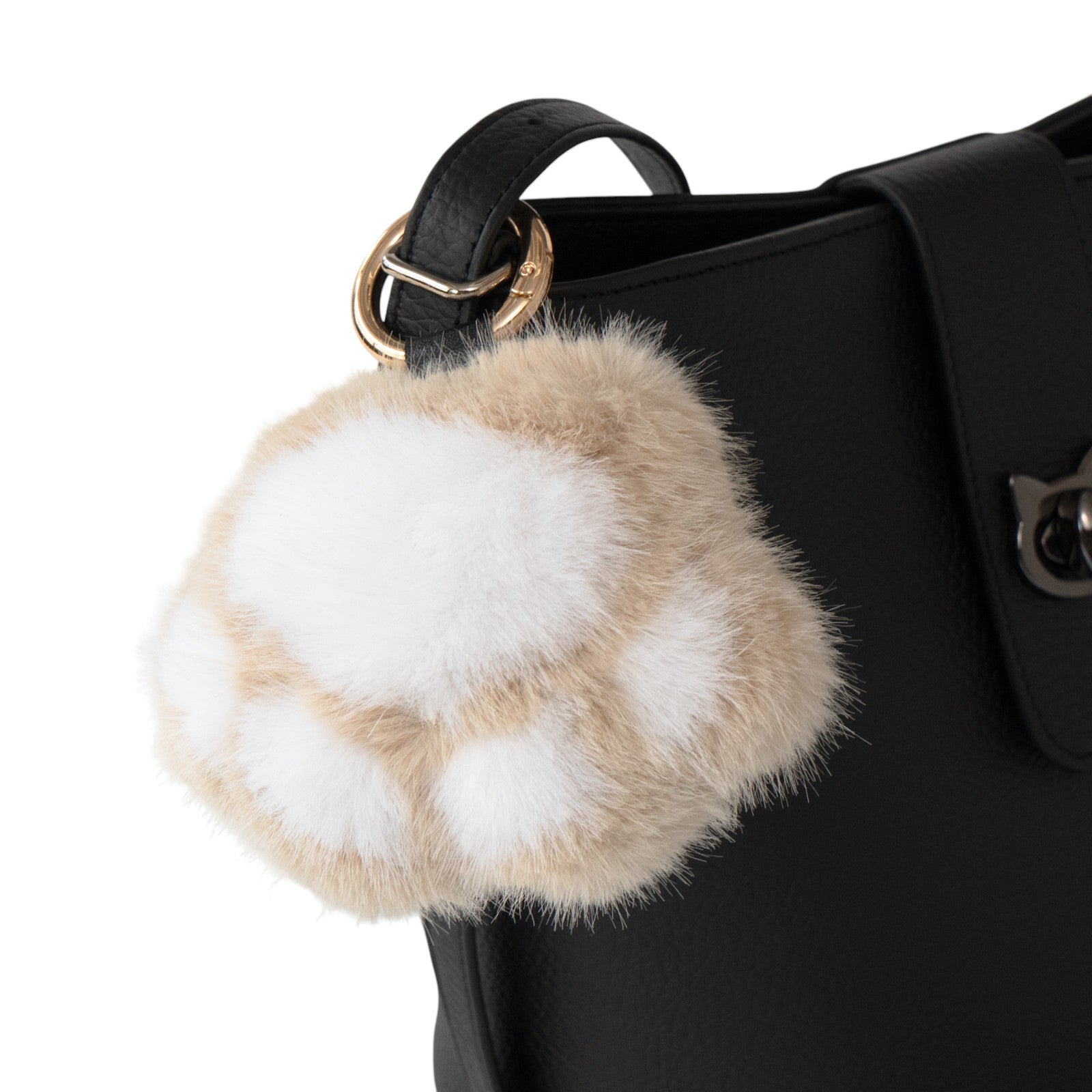 【12/7(日)22:00~ 26時間限定販売】もふもふBIG肉球チャーム / ベージュ