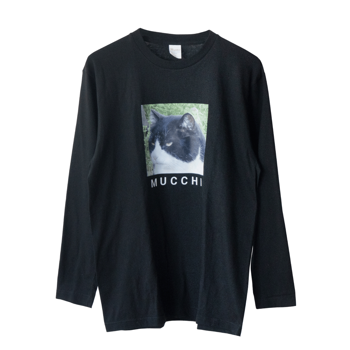 【受注生産:9/25(金)22:00〜27(日)】うちのこプリントロングTシャツ / ブラック