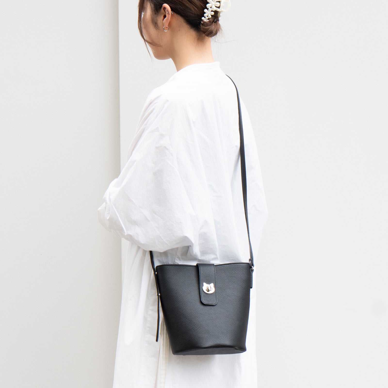 Limited-time offer: August 21st (Thu) 10:00 PM - 26 hours only. Limited-time offer: PAW Cuir Mache Shoulder Bag in Black (Choose your hardware).
