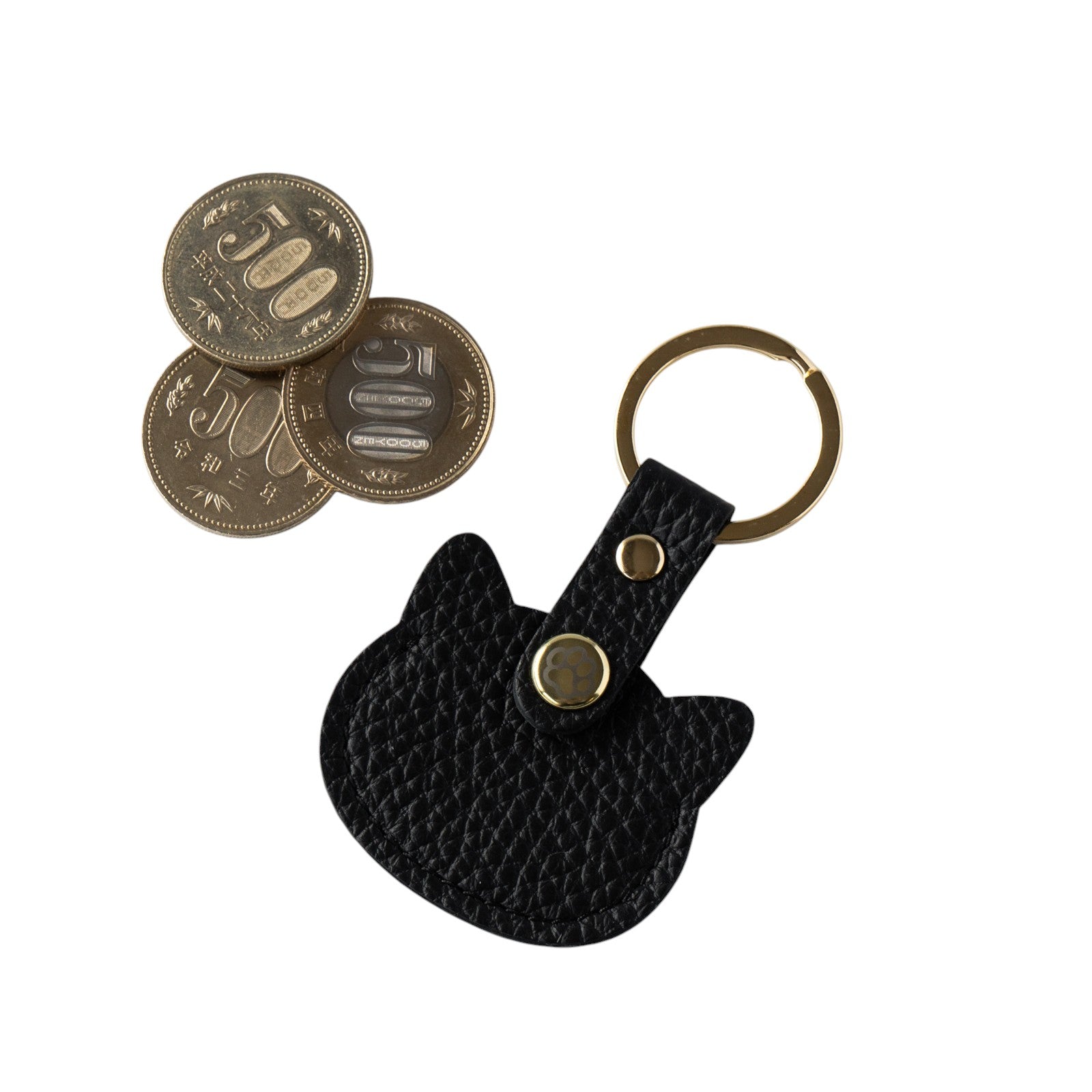 500 Yen Coin Hornja Cuir Mash / Black