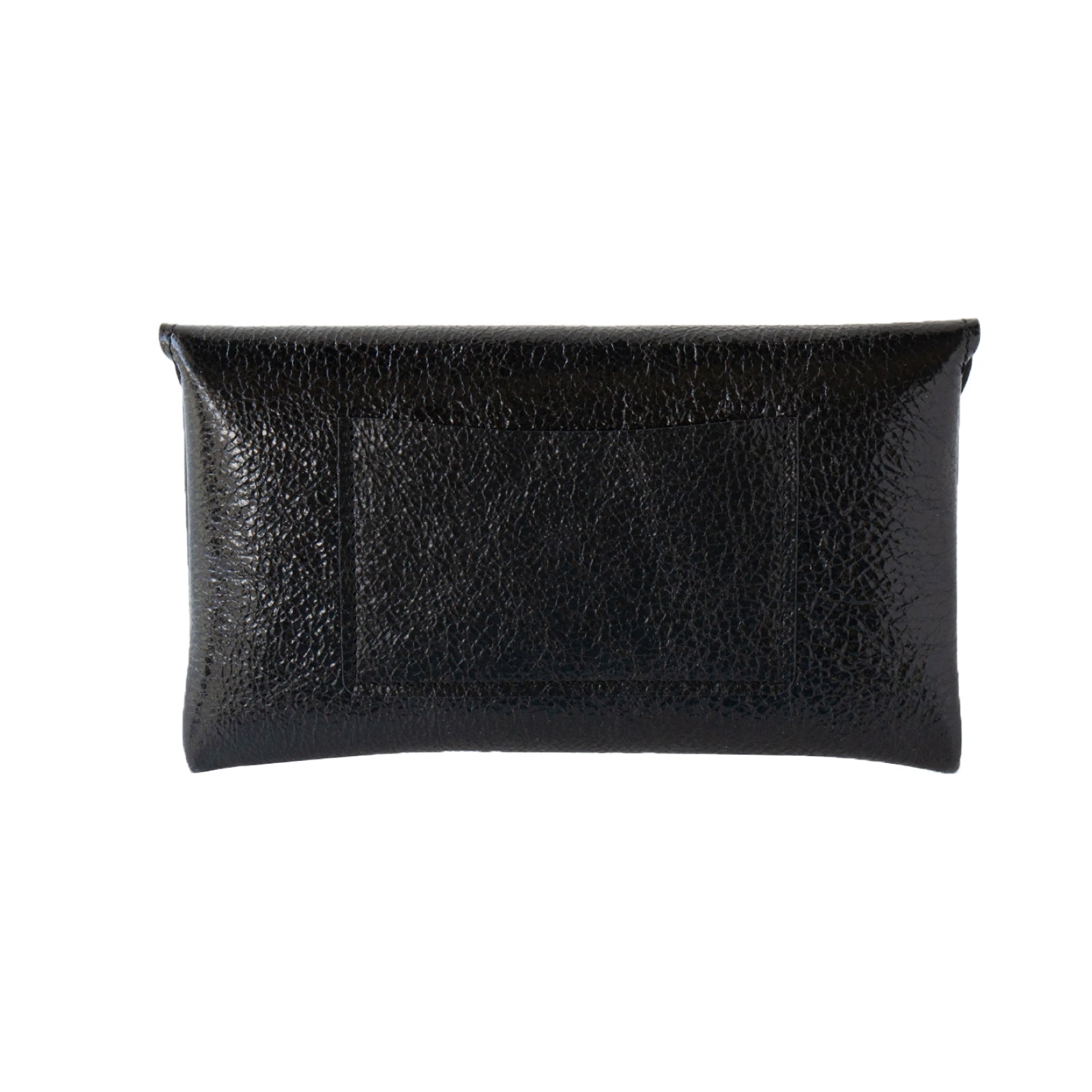 【おつとめ品セール】フラップウォレット・フルール ロング (インナーカードケース・背面ポケット付き) プリズムレザー / ブラック