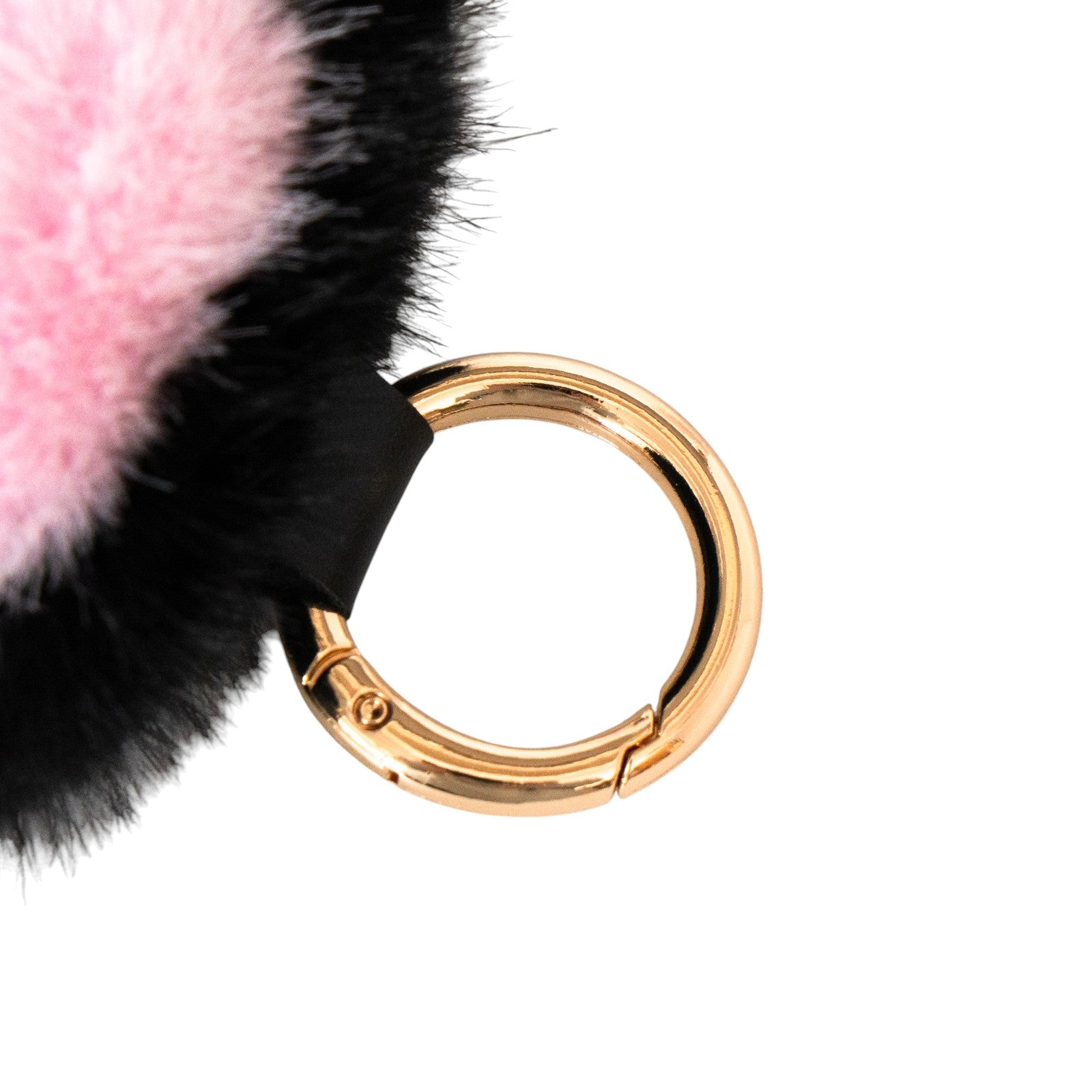 【12/7(日)22:00~ 26時間限定販売】もふもふBIG肉球チャーム / ブラック×ピンク