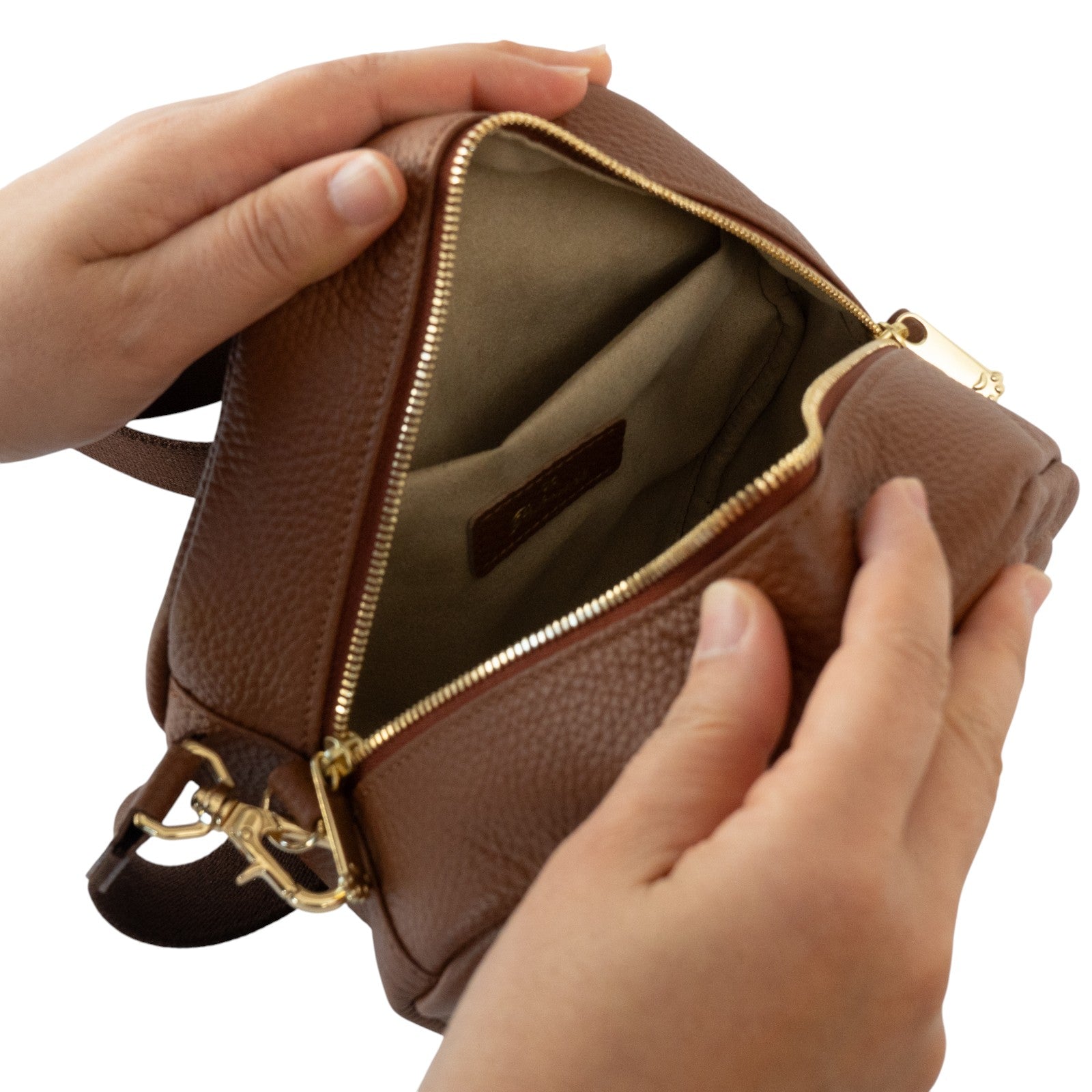 PAWポシェット キュイール・マッシュ / キャメル