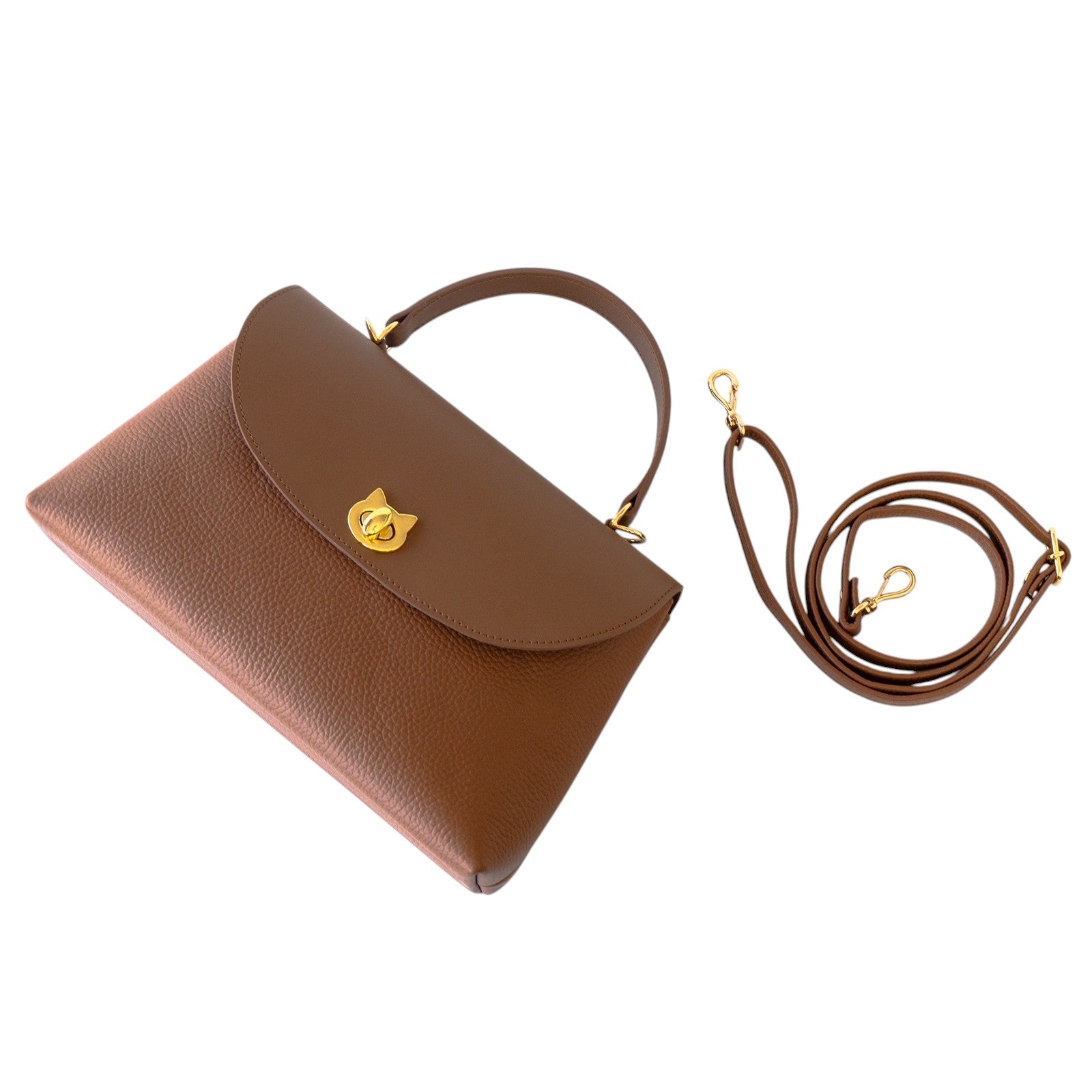 【受注販売:7/24(金)22:00~26(日)】【初回10%OFF】フラップコンビハンドバッグ / キャメル