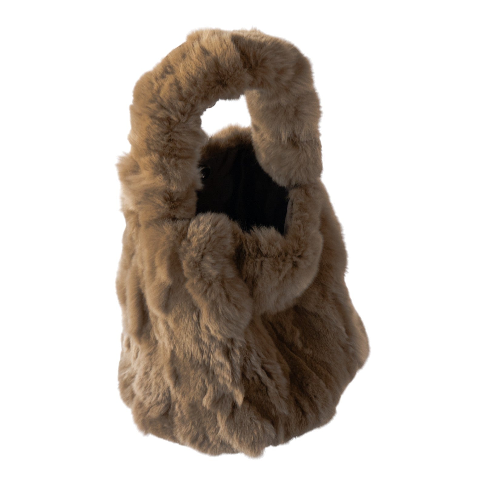 【11/21(金)22:00~ 26時間限定販売】【数量限定】 ワンハンドルファーバッグ・PAW (パウ) / キャメル