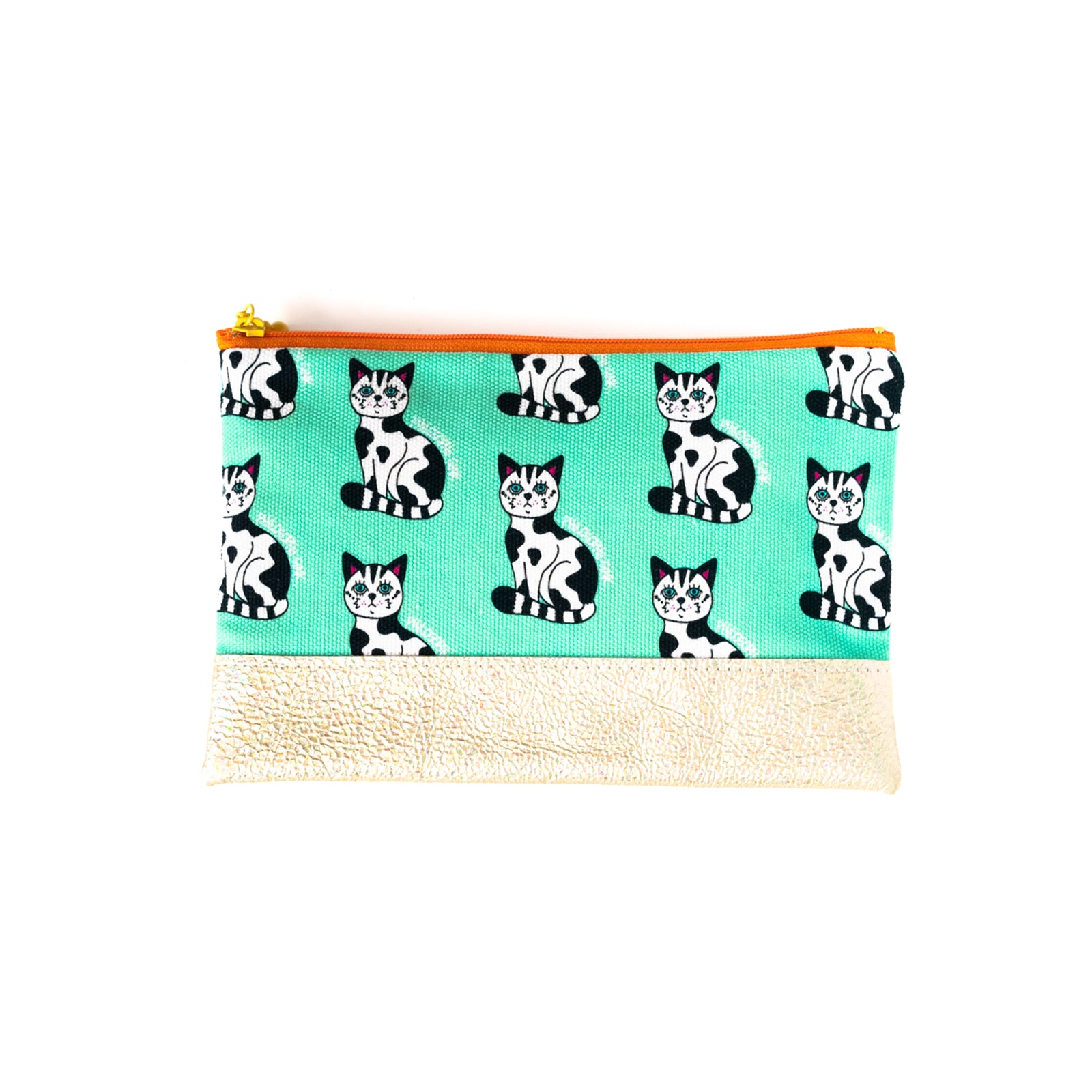 SINK. x Philosophii collaboration cow cat flat pouch