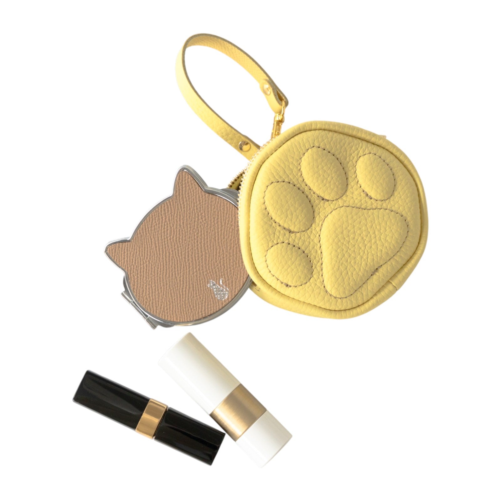 PAWチャームポーチ キュイール マッシュ / ジョーヌプッサン