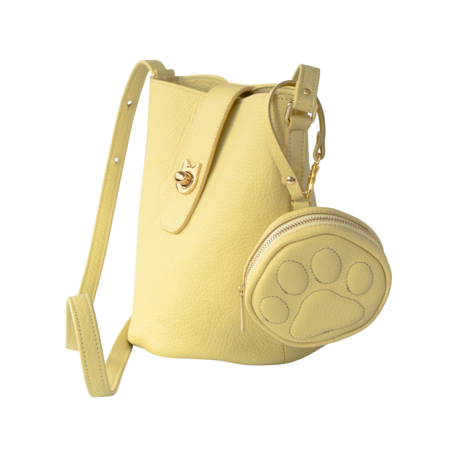 PAWチャームポーチ キュイール マッシュ / ジョーヌプッサン